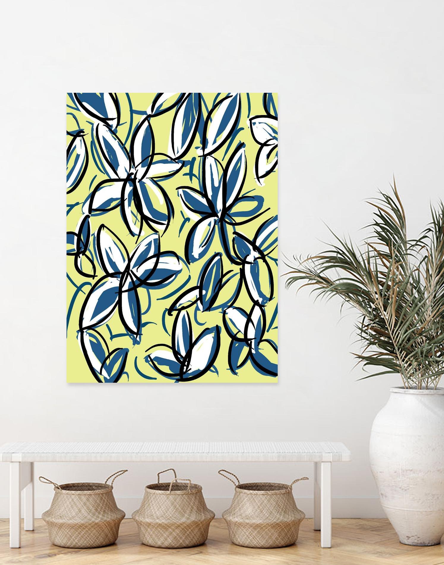 Wild Garden Three by Jan Weiss on GIANT ART - multicolor contemporary; floral/still life