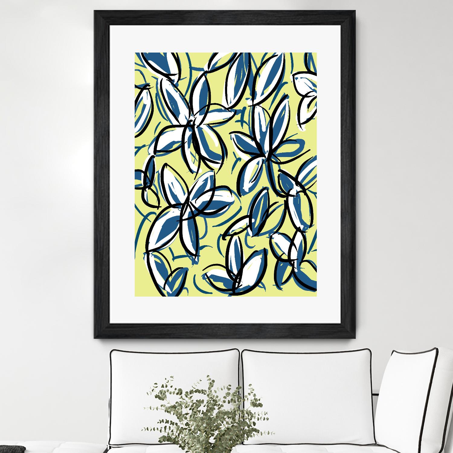 Wild Garden Three by Jan Weiss on GIANT ART - multicolor contemporary; floral/still life