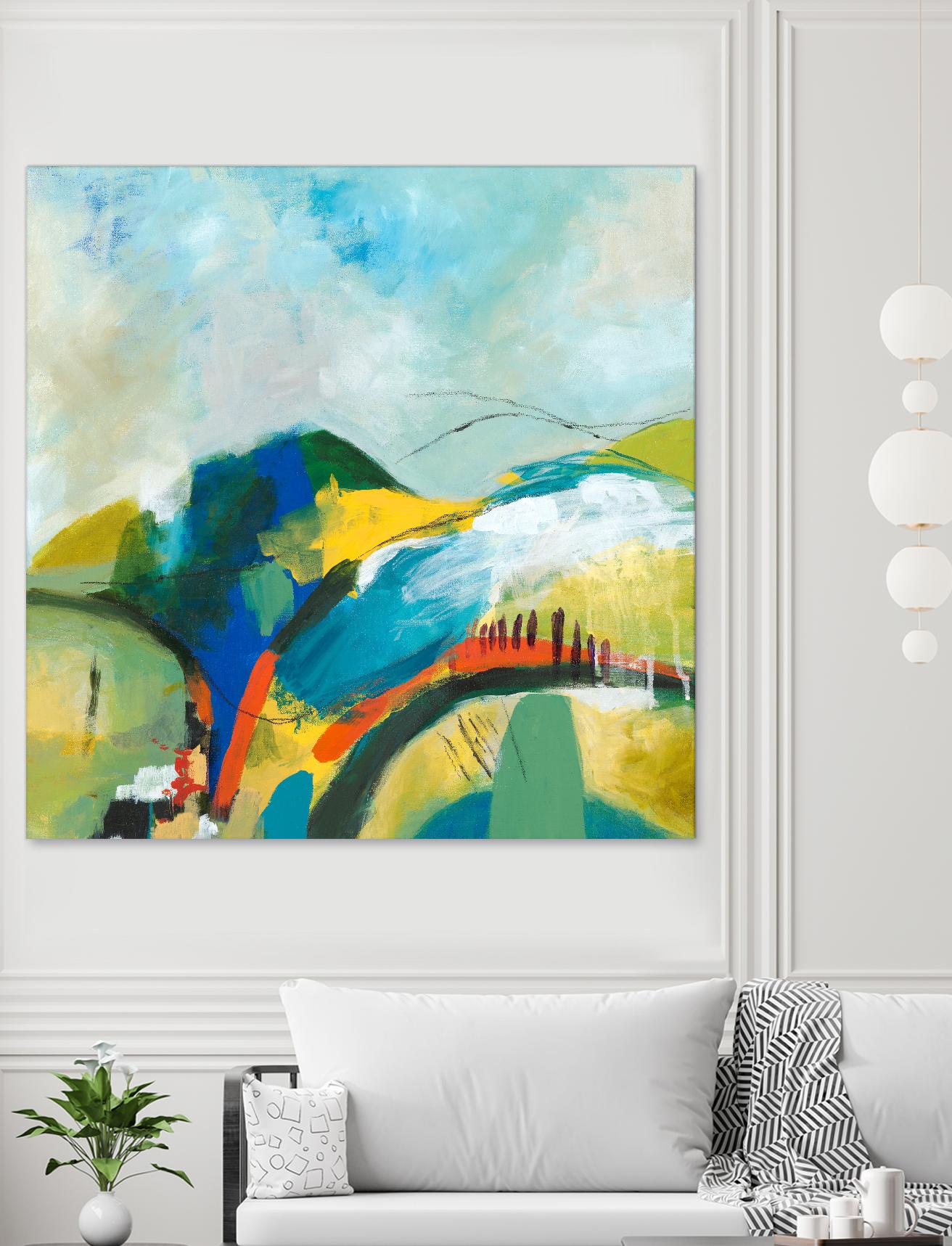 Alpine No. 1 by Jan Weiss on GIANT ART - multicolor landscapes; contemporary; abstracts