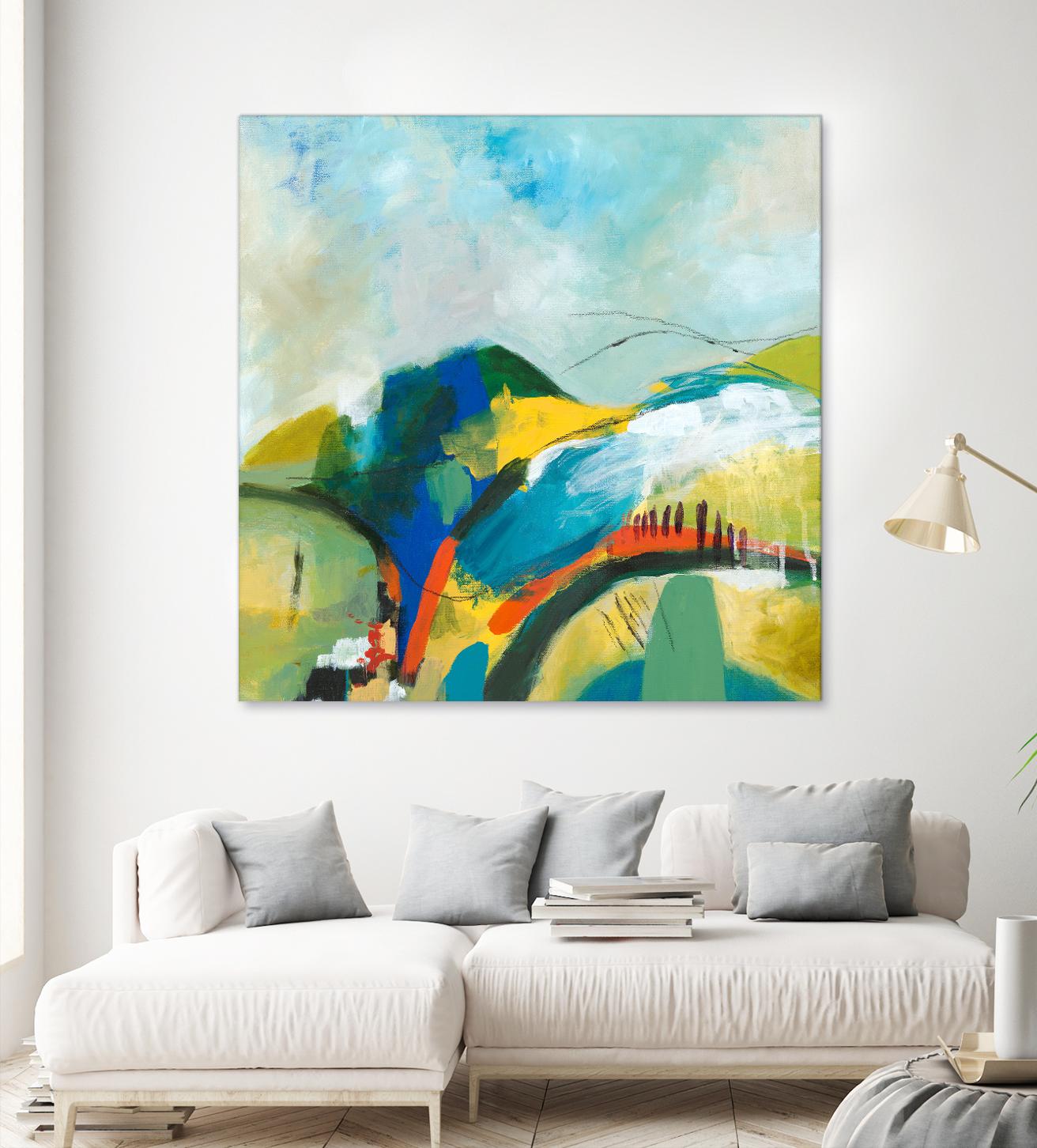 Alpine No. 1 by Jan Weiss on GIANT ART - multicolor landscapes; contemporary; abstracts