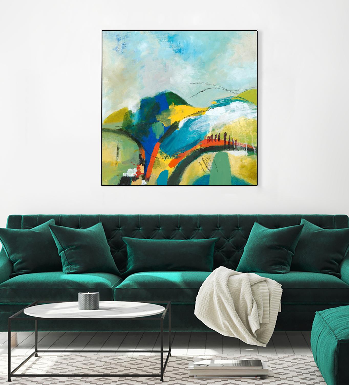 Alpine No. 1 by Jan Weiss on GIANT ART - multicolor landscapes; contemporary; abstracts
