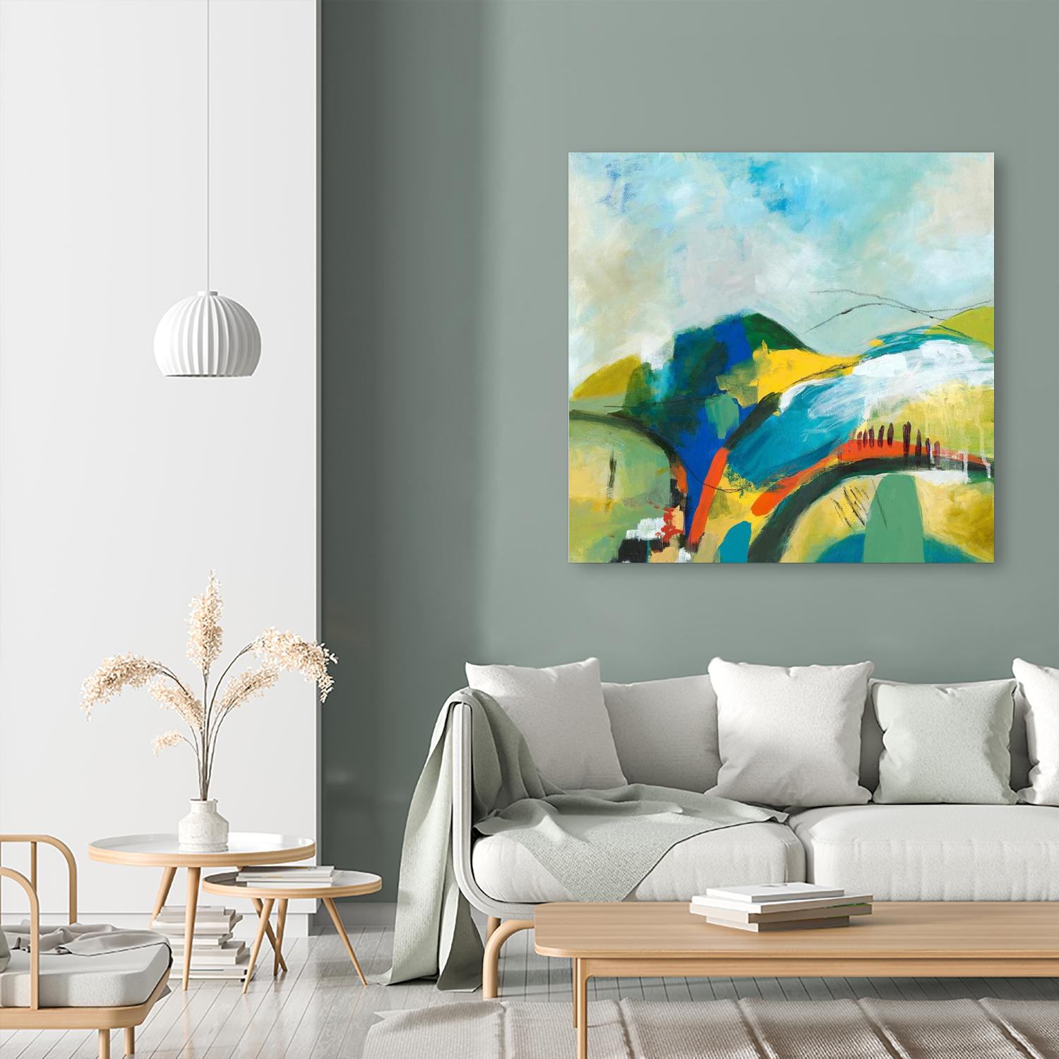 Alpine No. 1 by Jan Weiss on GIANT ART - multicolor landscapes; contemporary; abstracts