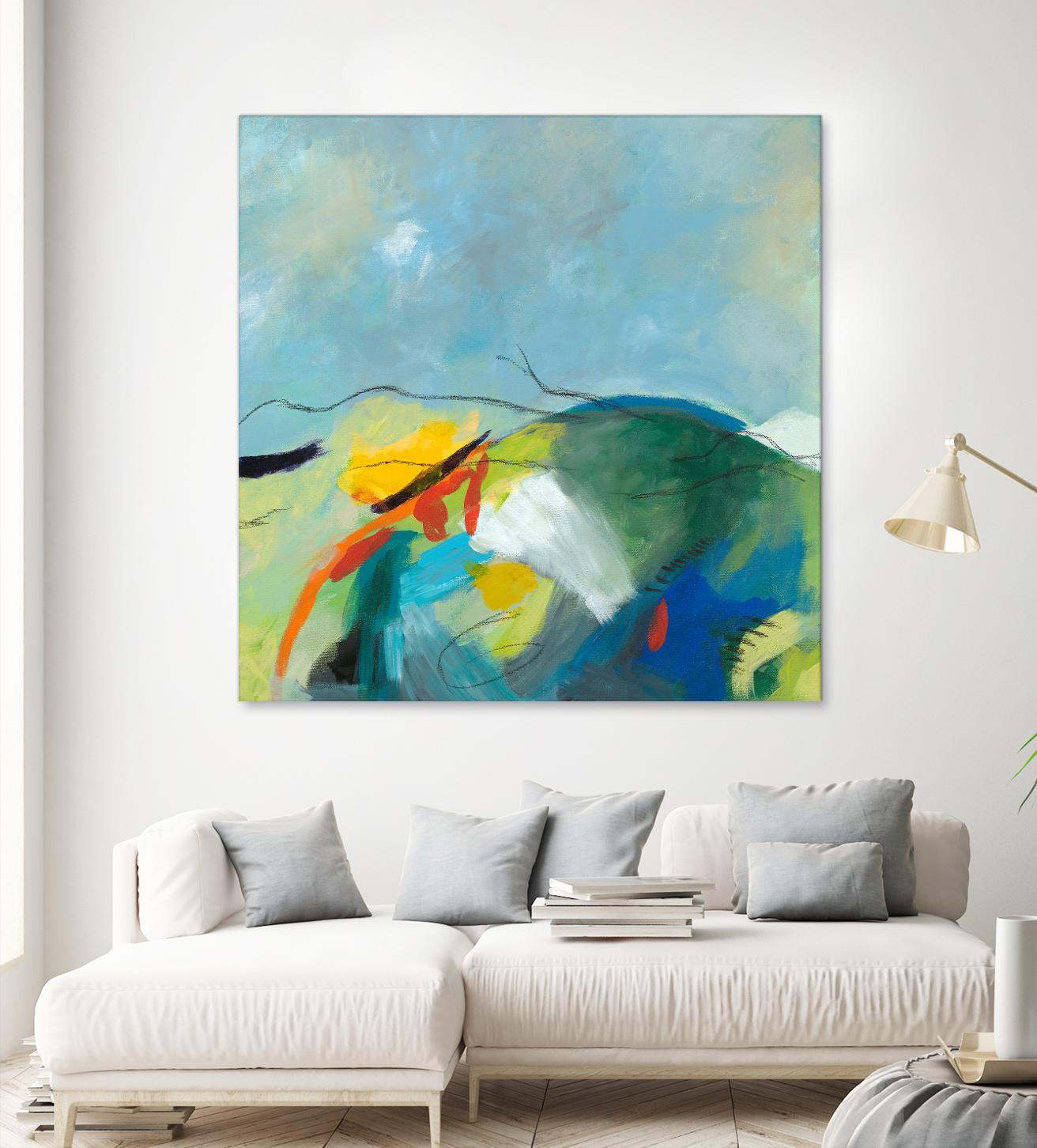 Alpine No. 2 by Jan Weiss on GIANT ART - multicolor landscapes; contemporary; abstracts