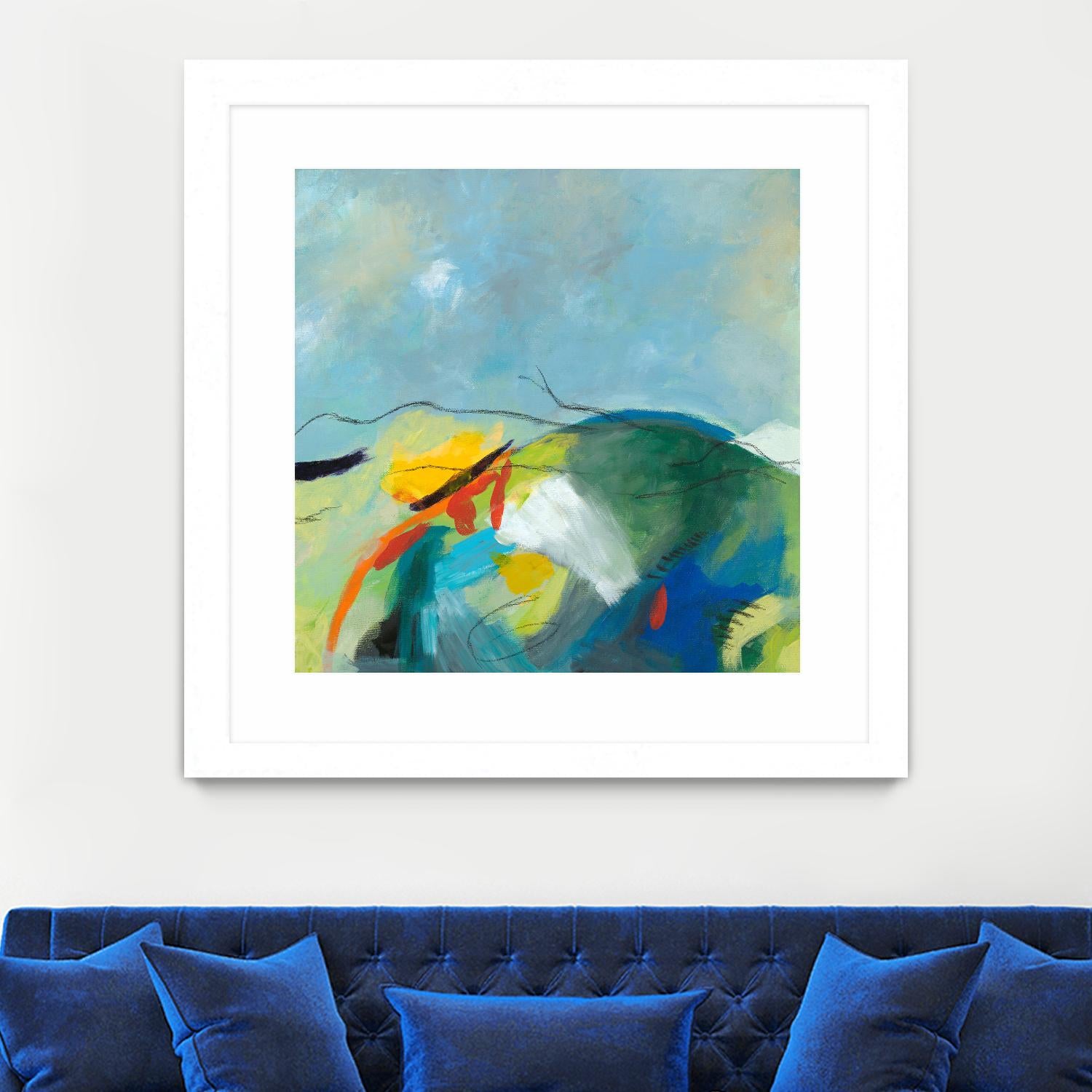 Alpine No. 2 by Jan Weiss on GIANT ART - multicolor landscapes; contemporary; abstracts