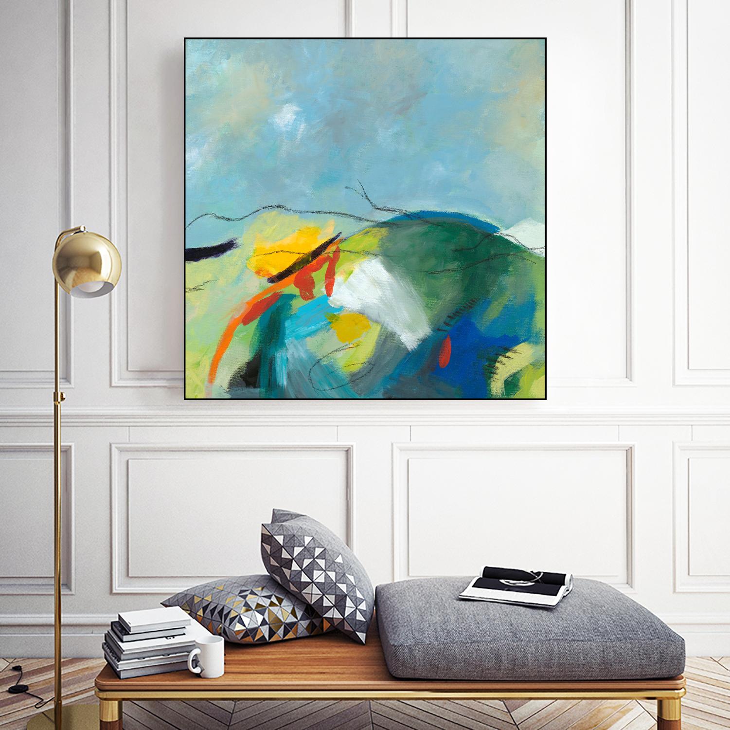 Alpine No. 2 by Jan Weiss on GIANT ART - multicolor landscapes; contemporary; abstracts