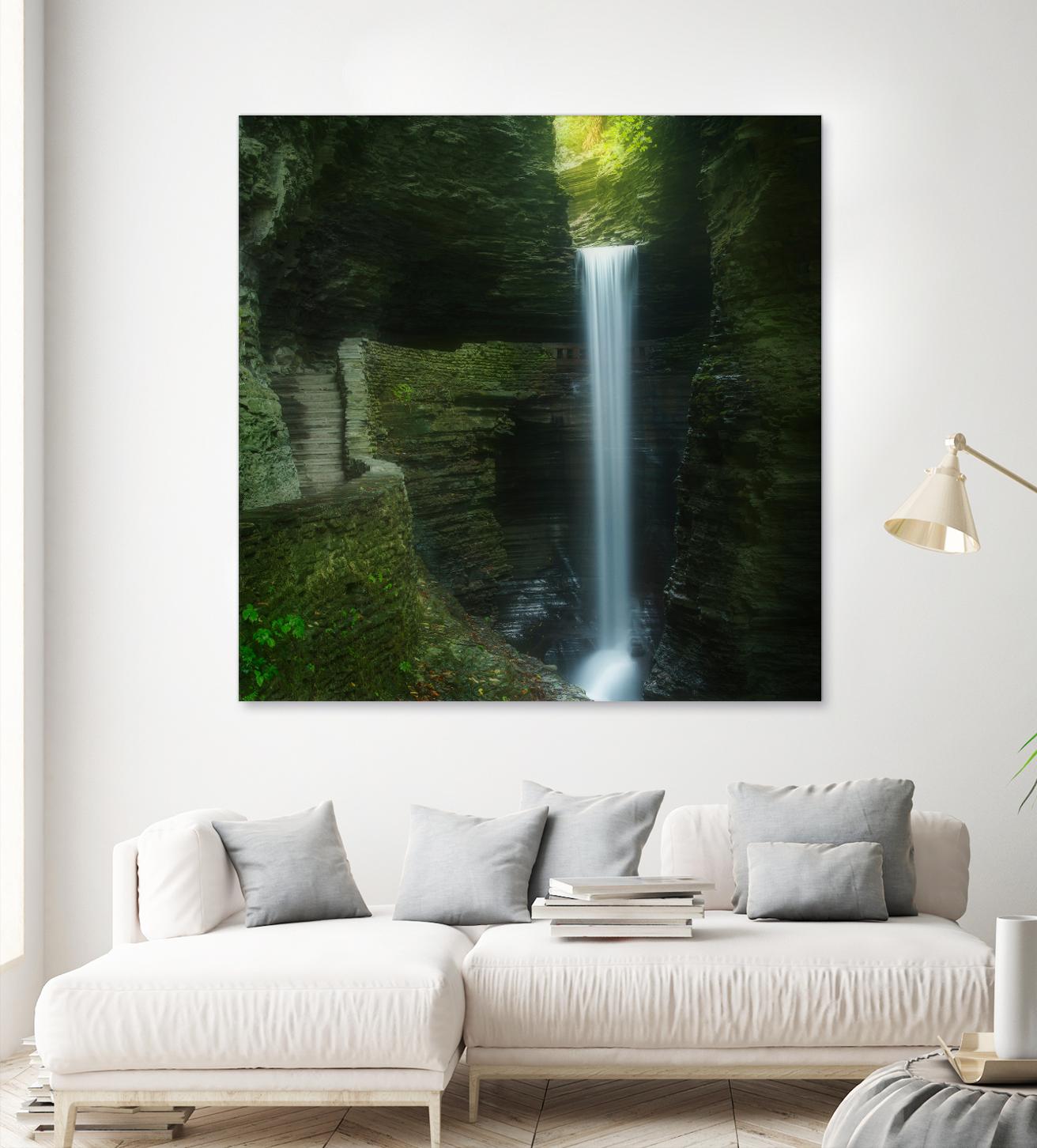 Cavern Cascade by Patrick Zephyr on GIANT ART - multicolor photography; coastal; landscapes