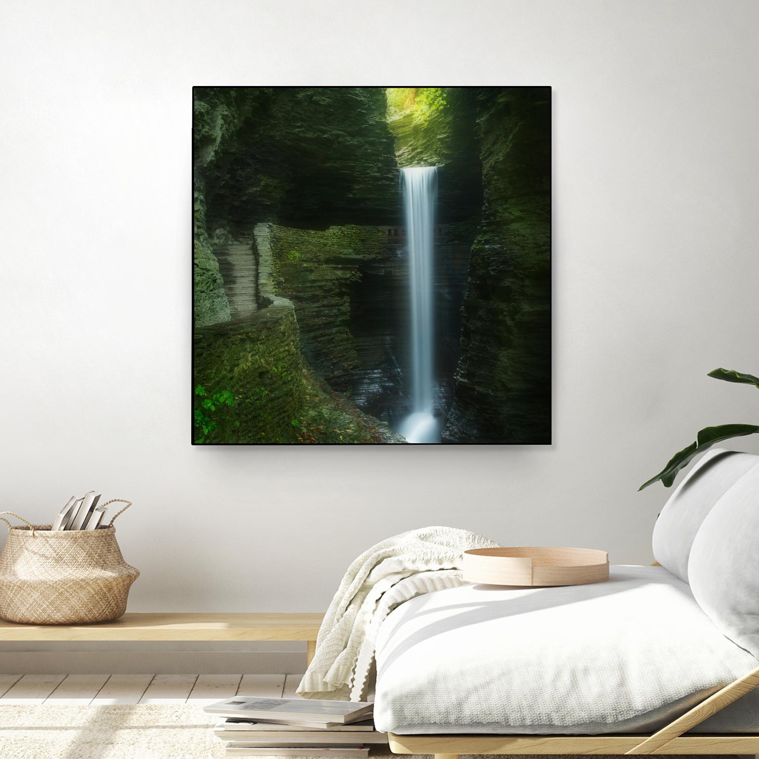 Cavern Cascade by Patrick Zephyr on GIANT ART - multicolor photography; coastal; landscapes