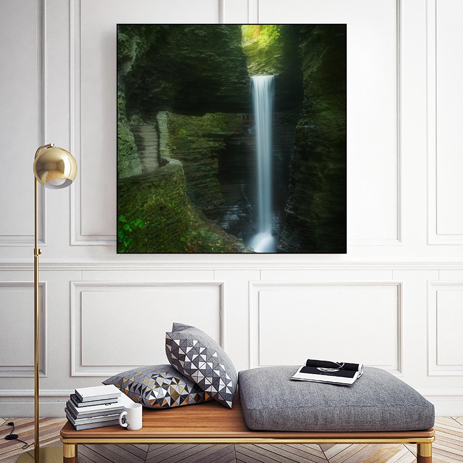 Cavern Cascade by Patrick Zephyr on GIANT ART - multicolor photography; coastal; landscapes