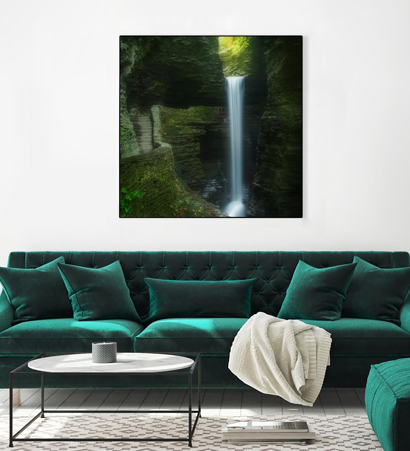 Cavern Cascade by Patrick Zephyr on GIANT ART - multicolor photography; coastal; landscapes