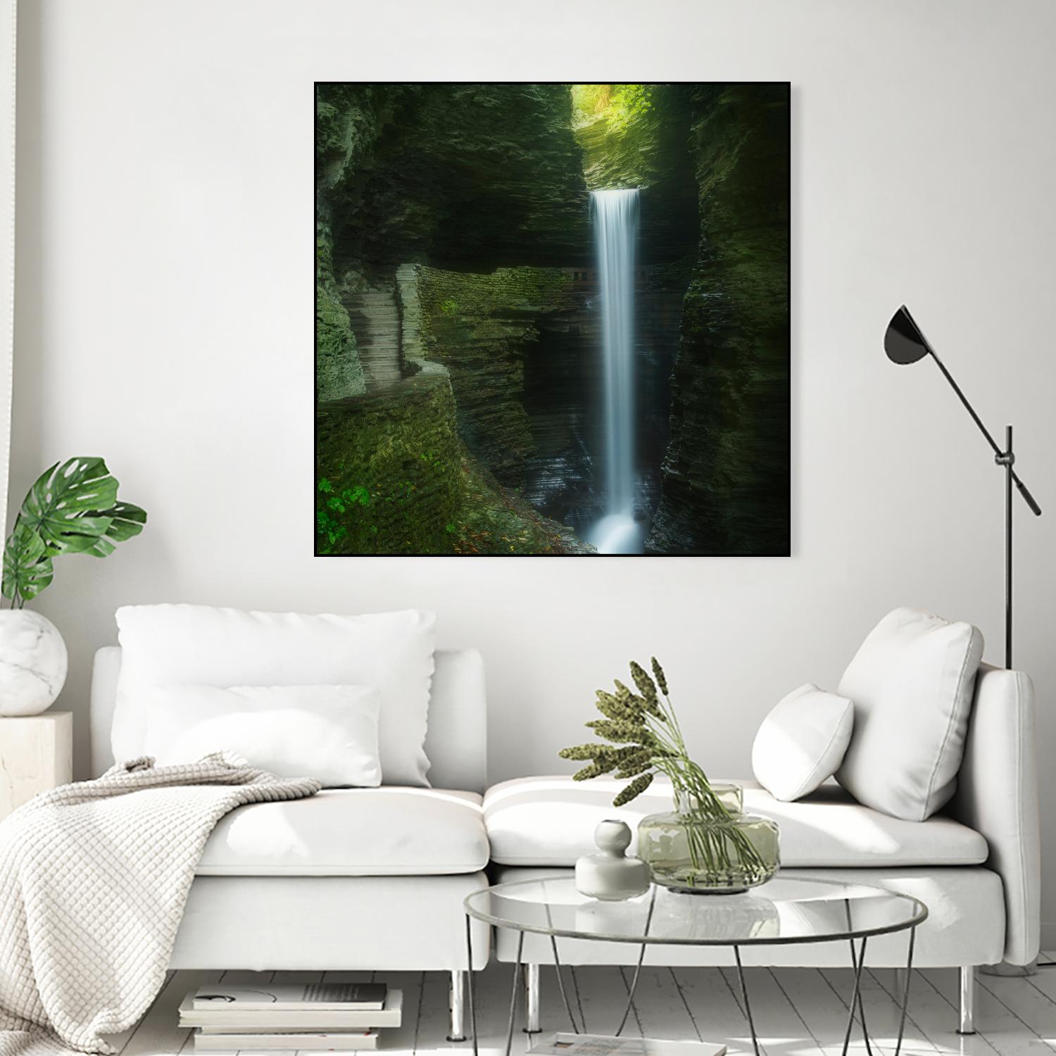 Cavern Cascade by Patrick Zephyr on GIANT ART - multicolor photography; coastal; landscapes