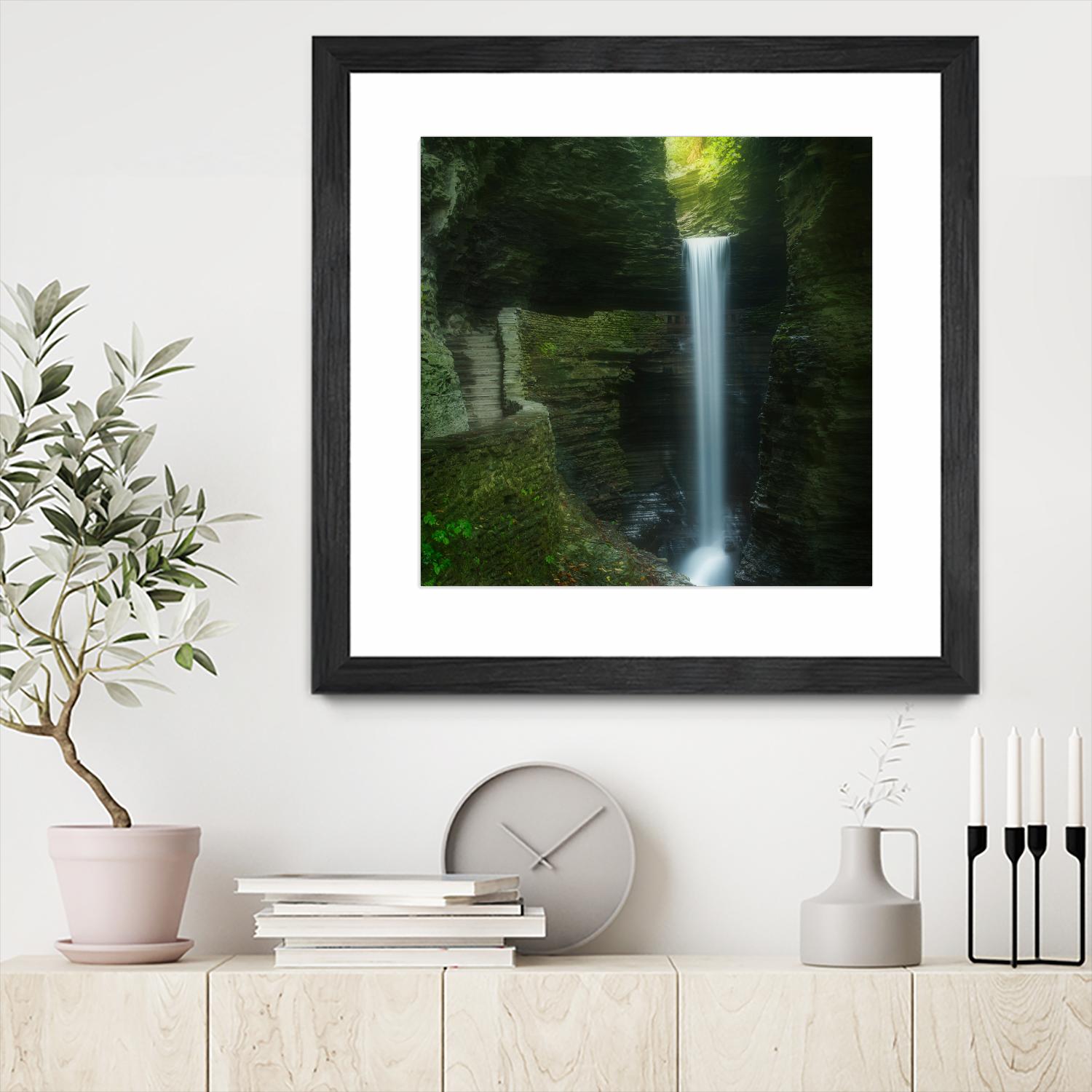 Cavern Cascade by Patrick Zephyr on GIANT ART - multicolor photography; coastal; landscapes