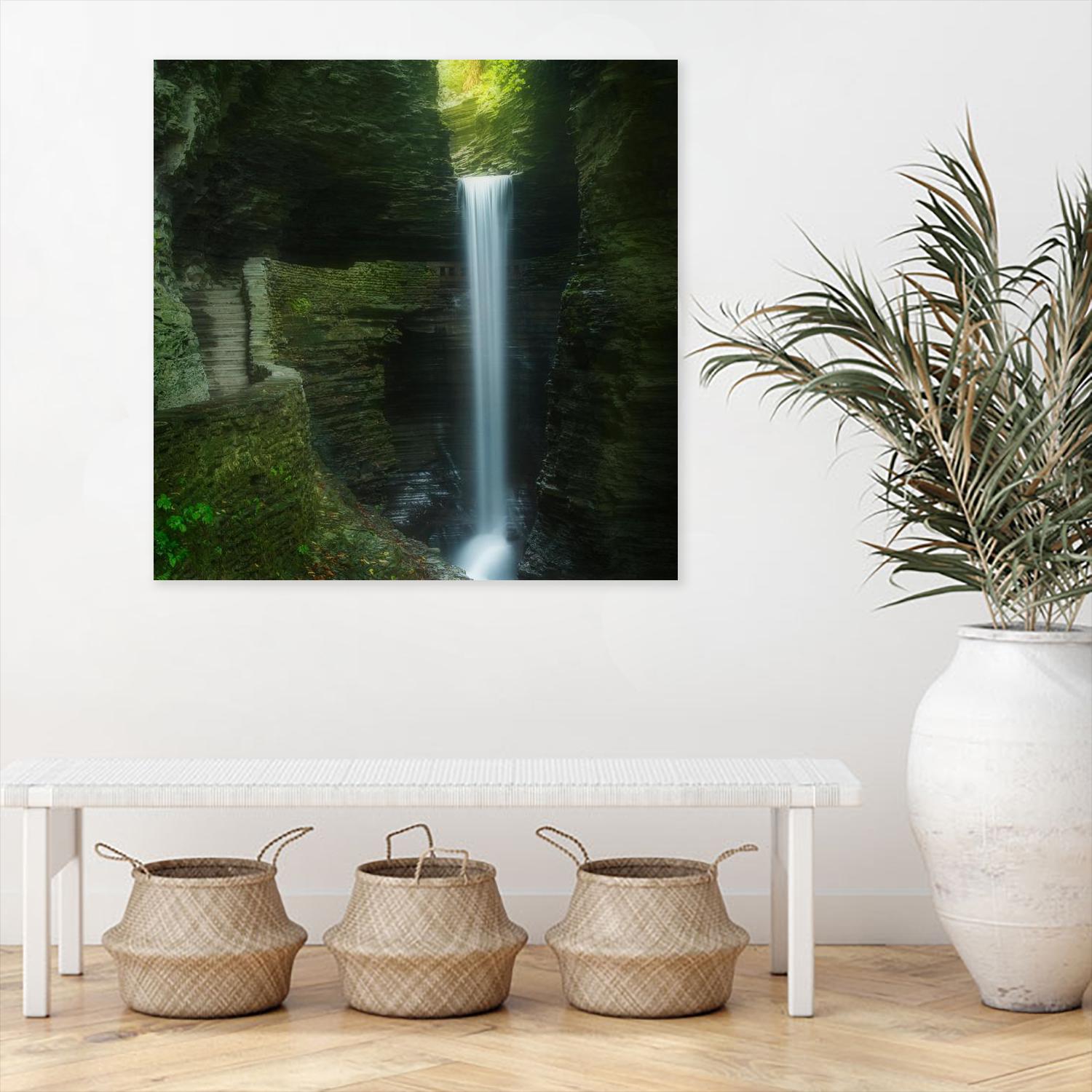 Cavern Cascade by Patrick Zephyr on GIANT ART - multicolor photography; coastal; landscapes