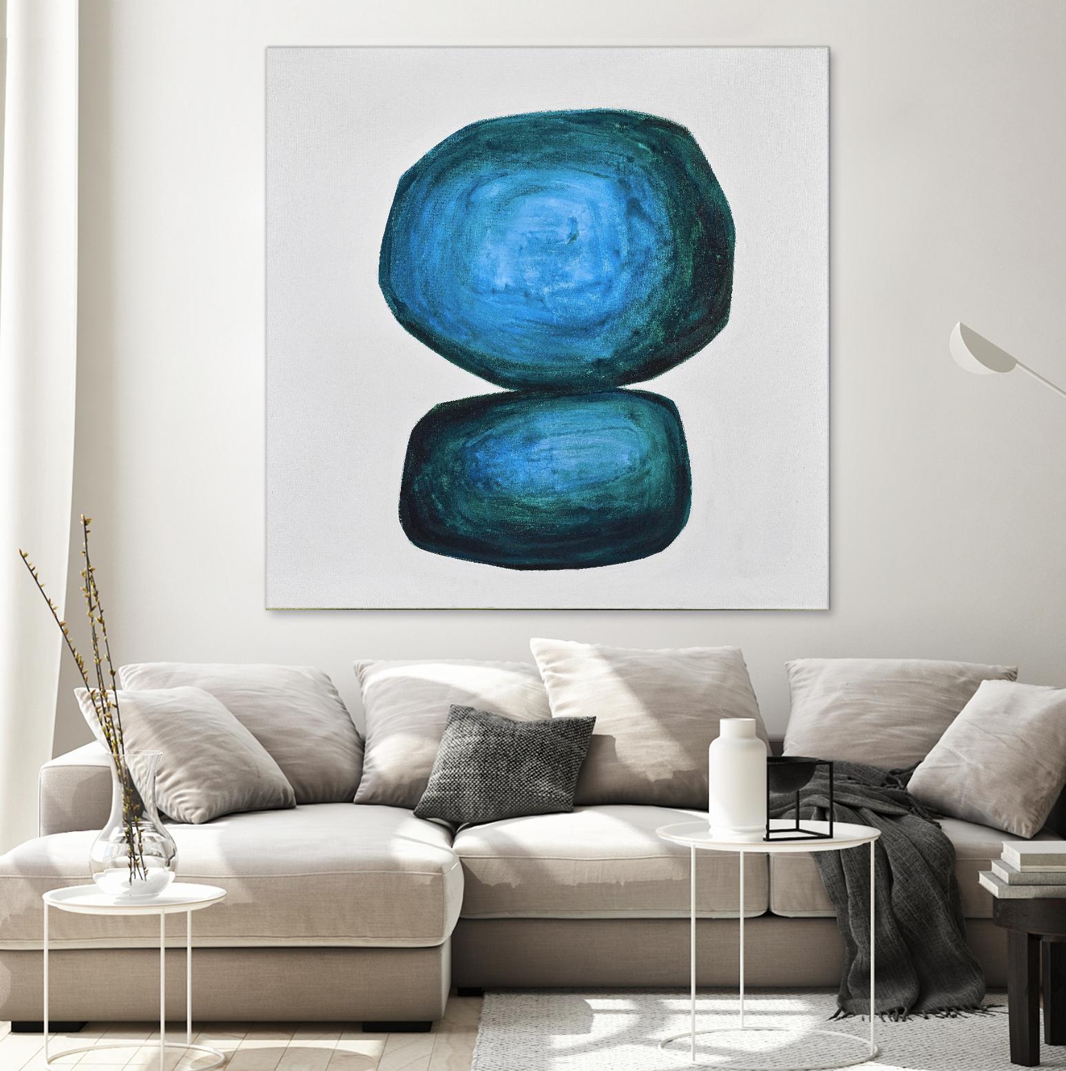 WEIGHTED by Marvin on GIANT ART - blue abstract