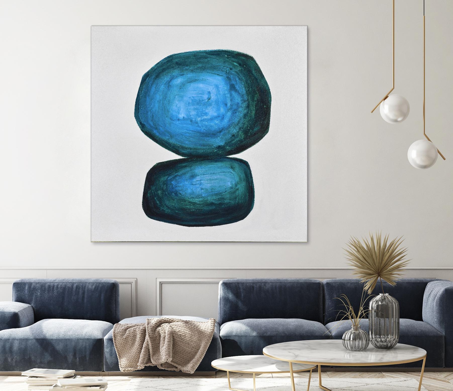 WEIGHTED by Marvin on GIANT ART - blue abstract