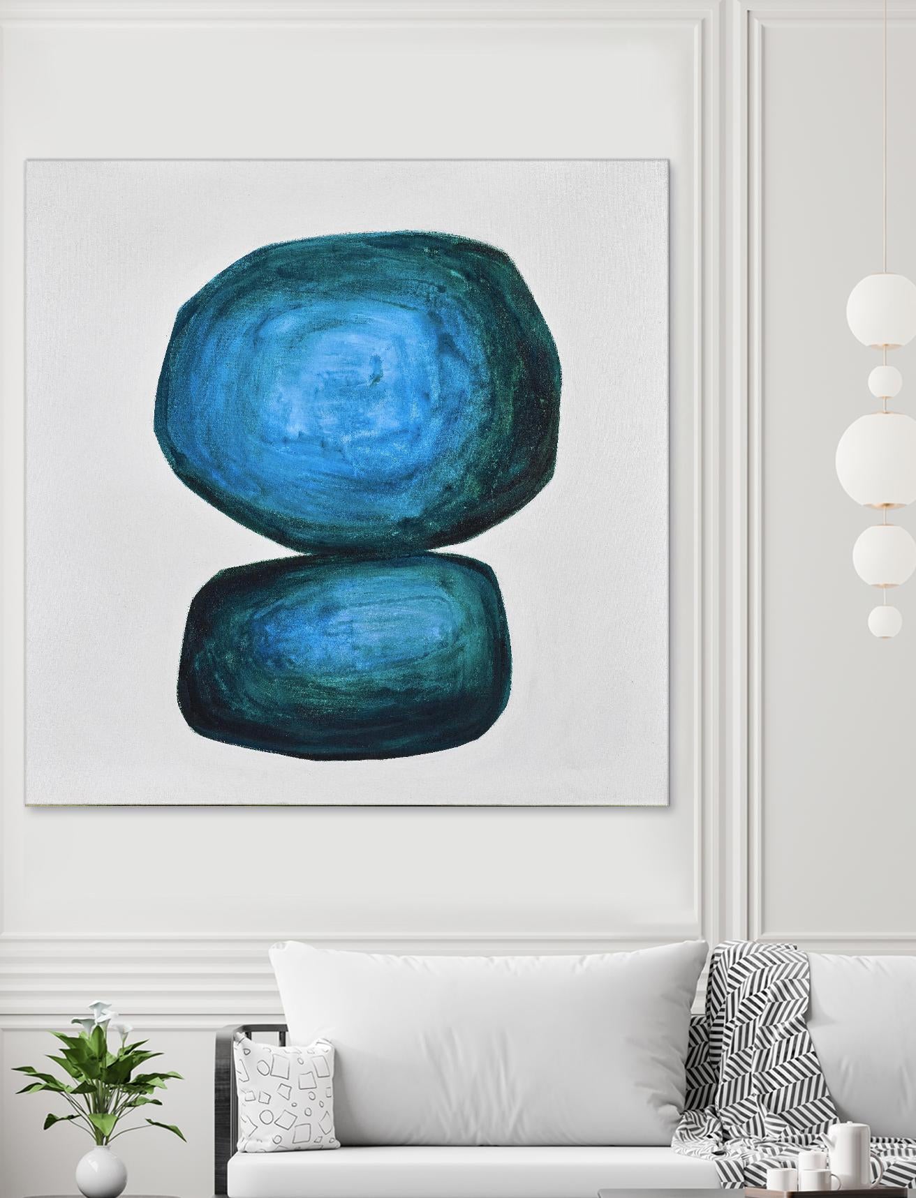 WEIGHTED by Marvin on GIANT ART - blue abstract