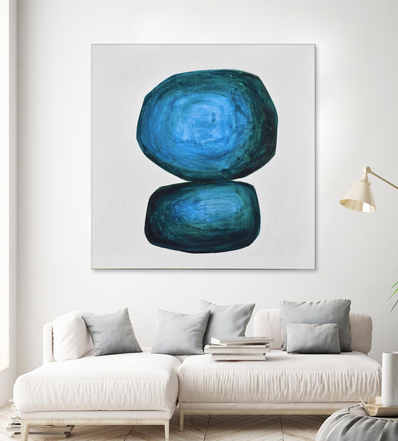 WEIGHTED by Marvin on GIANT ART - blue abstract