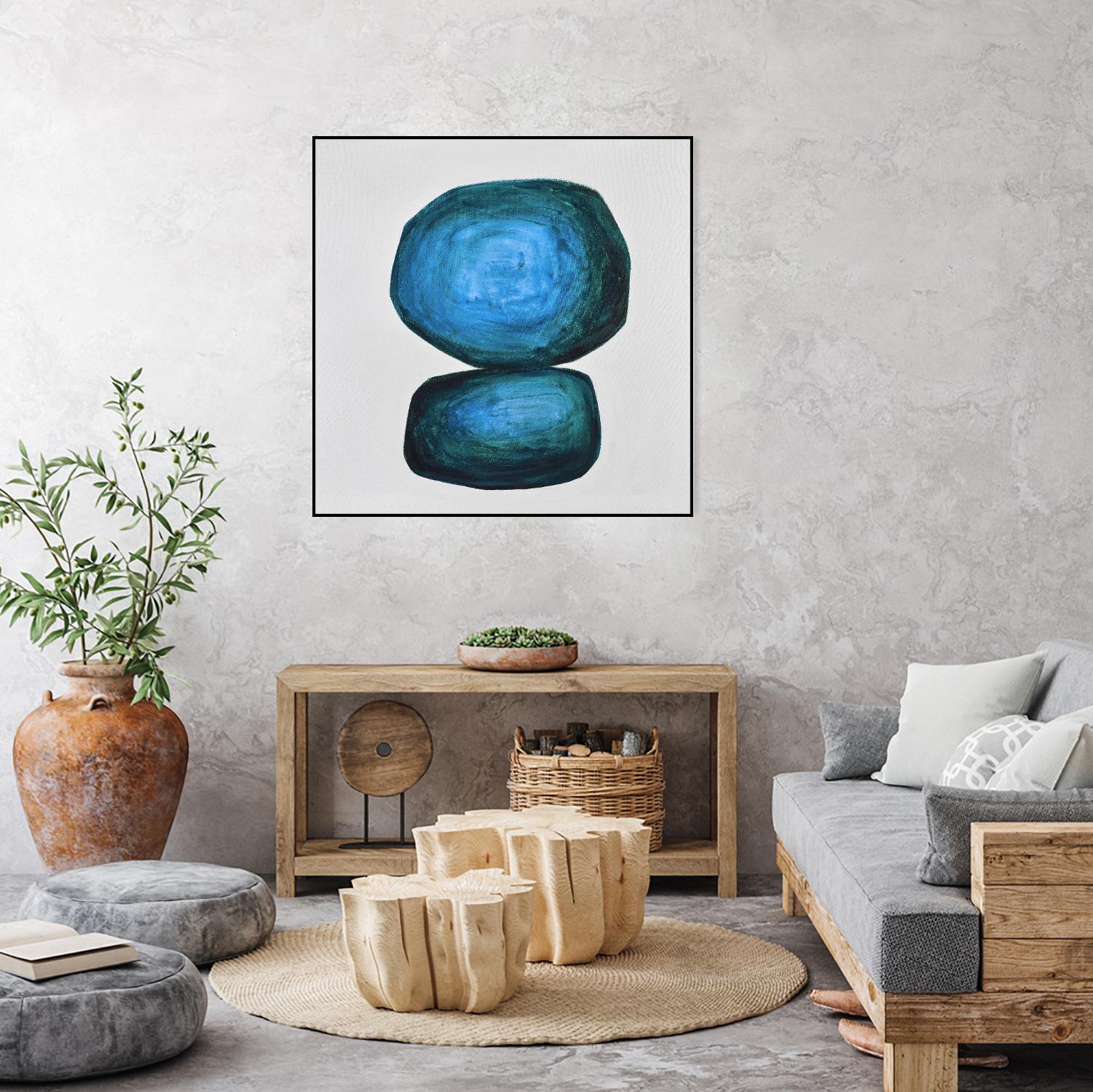 WEIGHTED by Marvin on GIANT ART - blue abstract