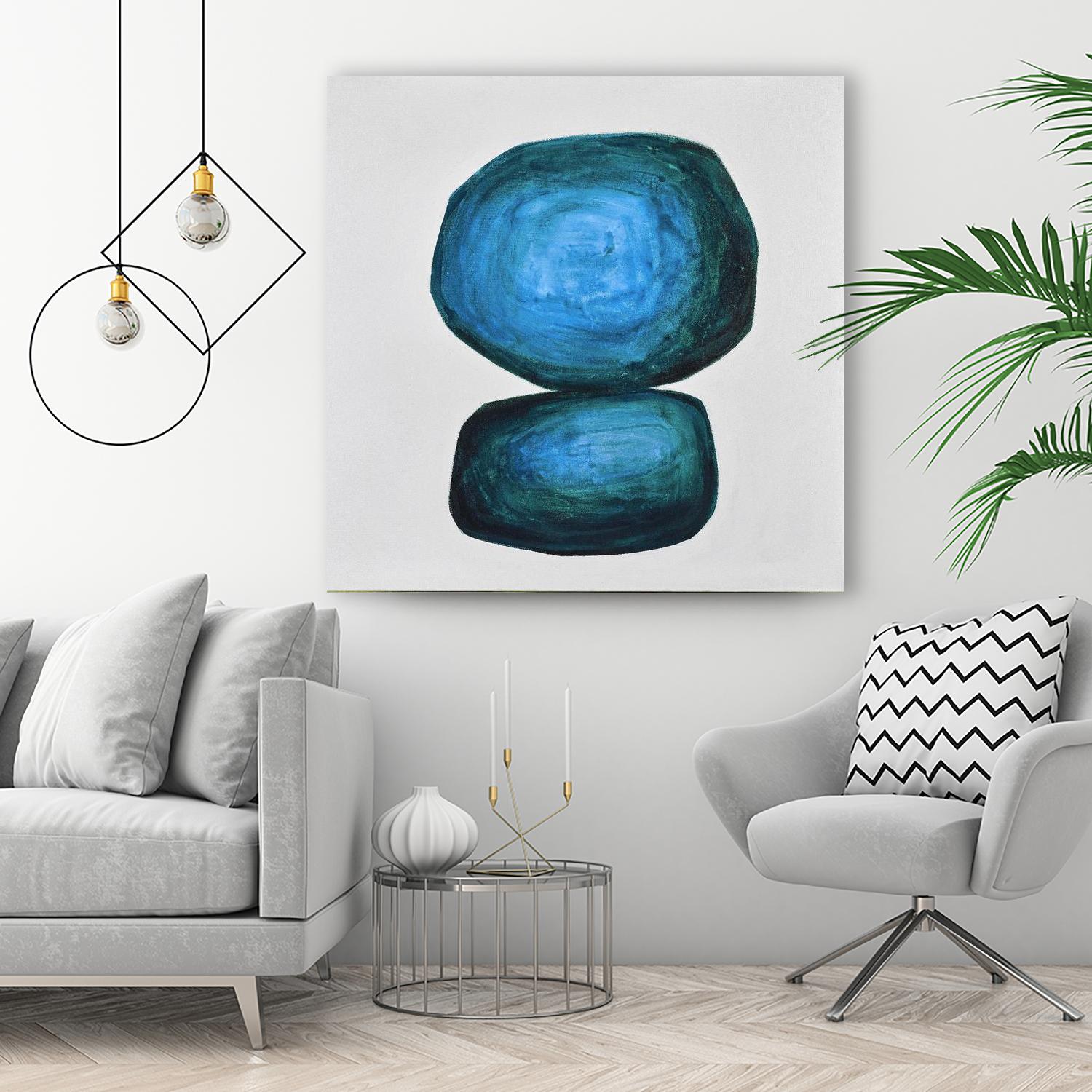 WEIGHTED by Marvin on GIANT ART - blue abstract