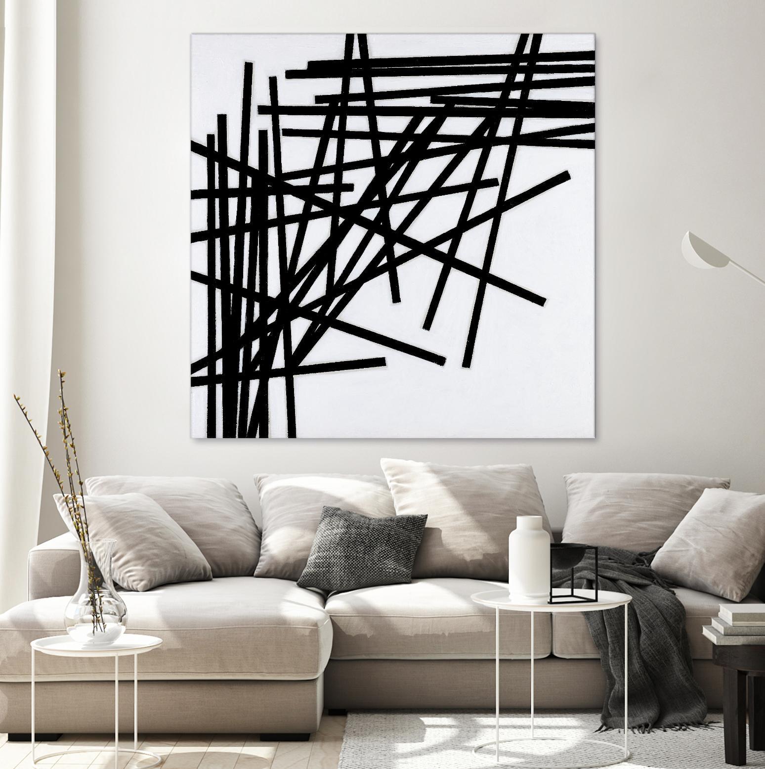 ALUMETTES by Marvin on GIANT ART - white black & white sticks
