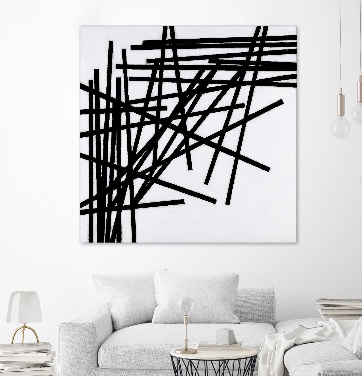 ALUMETTES by Marvin on GIANT ART - white black & white sticks