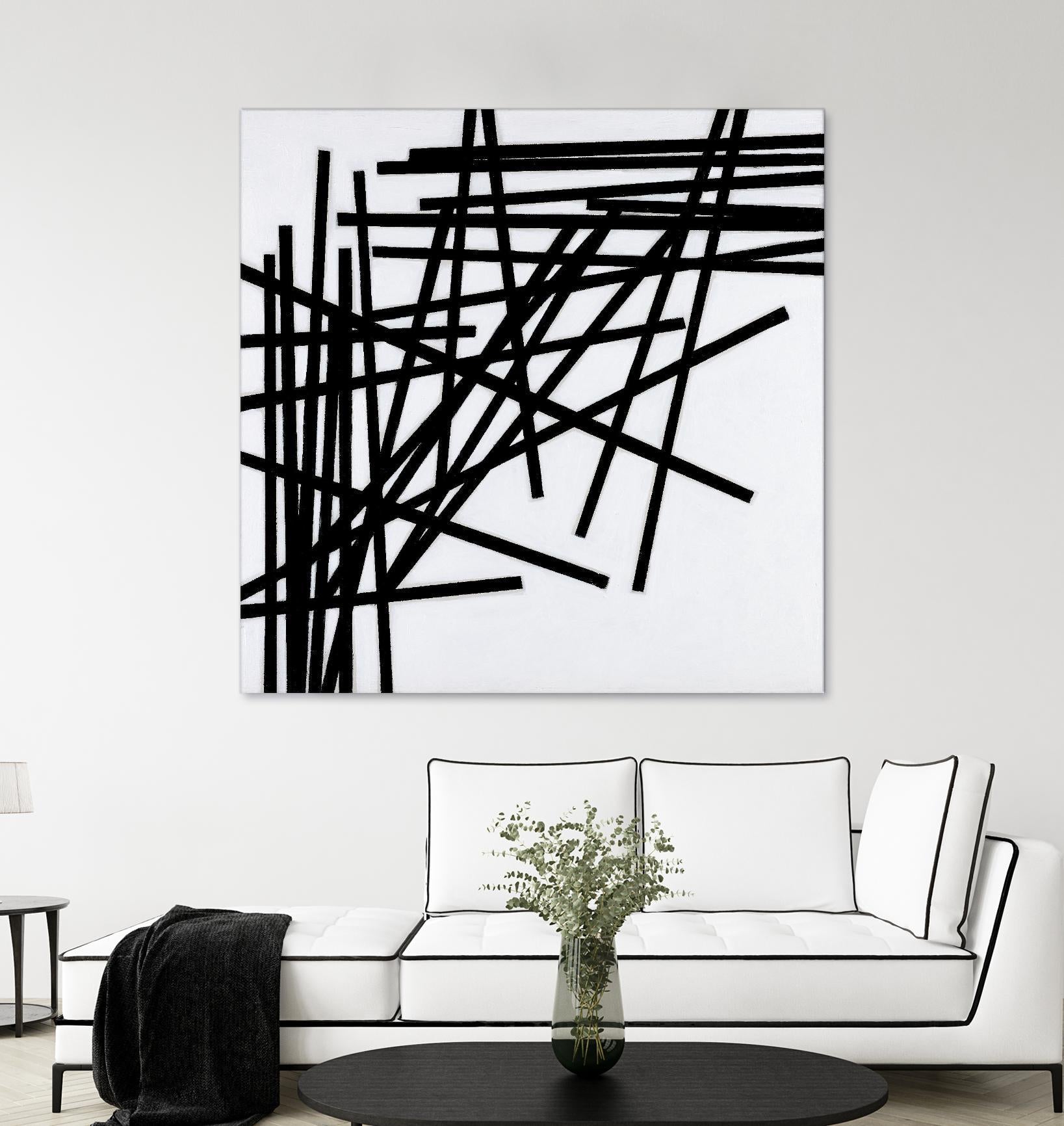 ALUMETTES by Marvin on GIANT ART - white black & white sticks