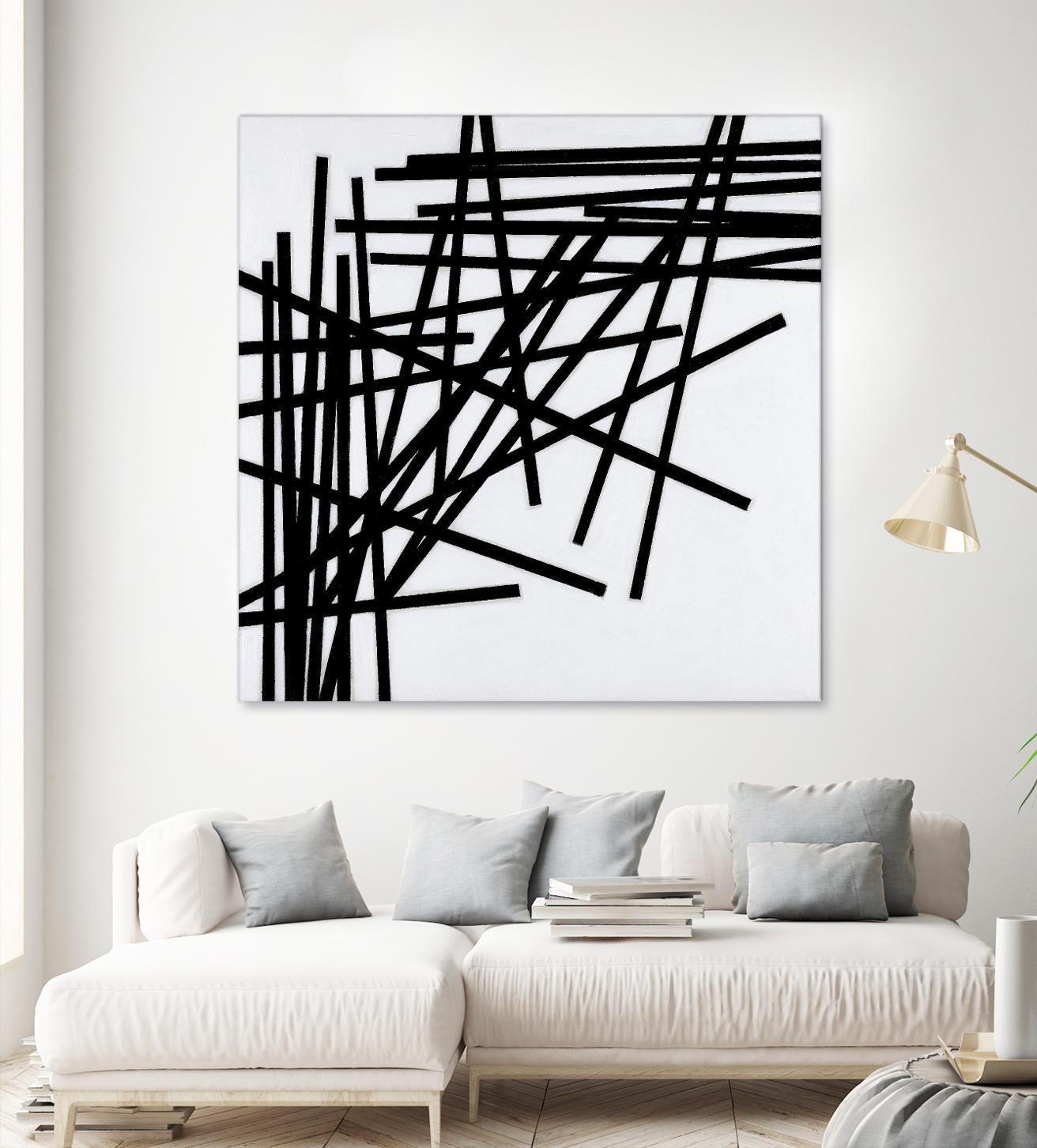 ALUMETTES by Marvin on GIANT ART - white black & white sticks