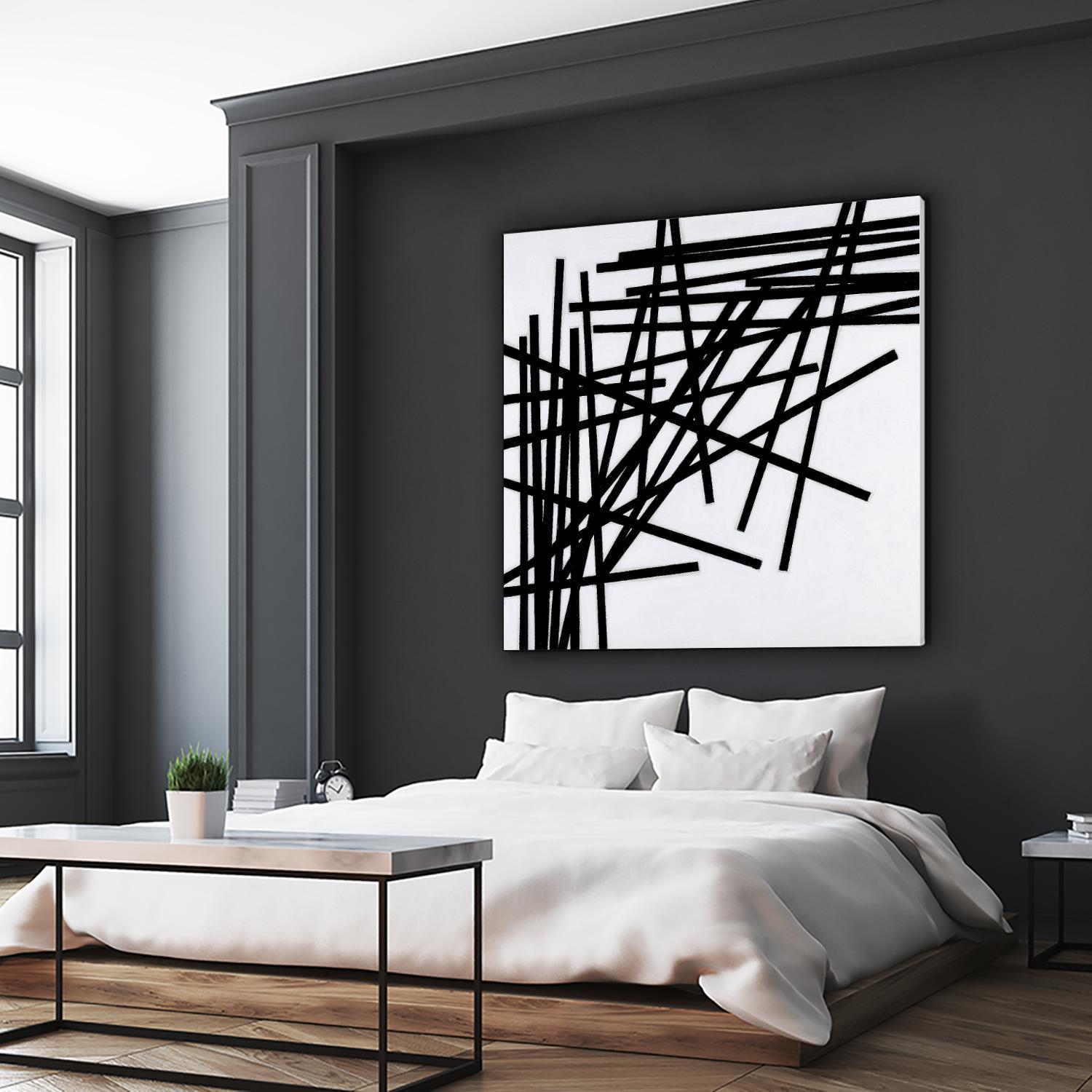 ALUMETTES by Marvin on GIANT ART - white black & white sticks