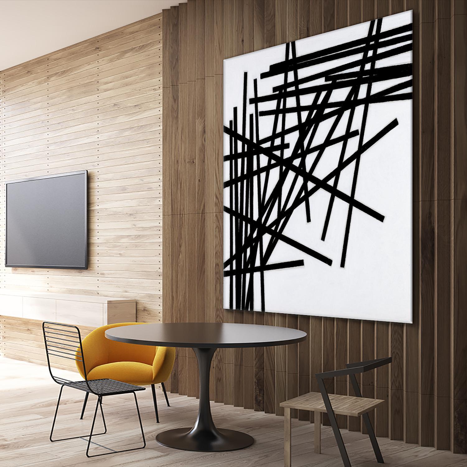 ALUMETTES by Marvin on GIANT ART - white black & white sticks