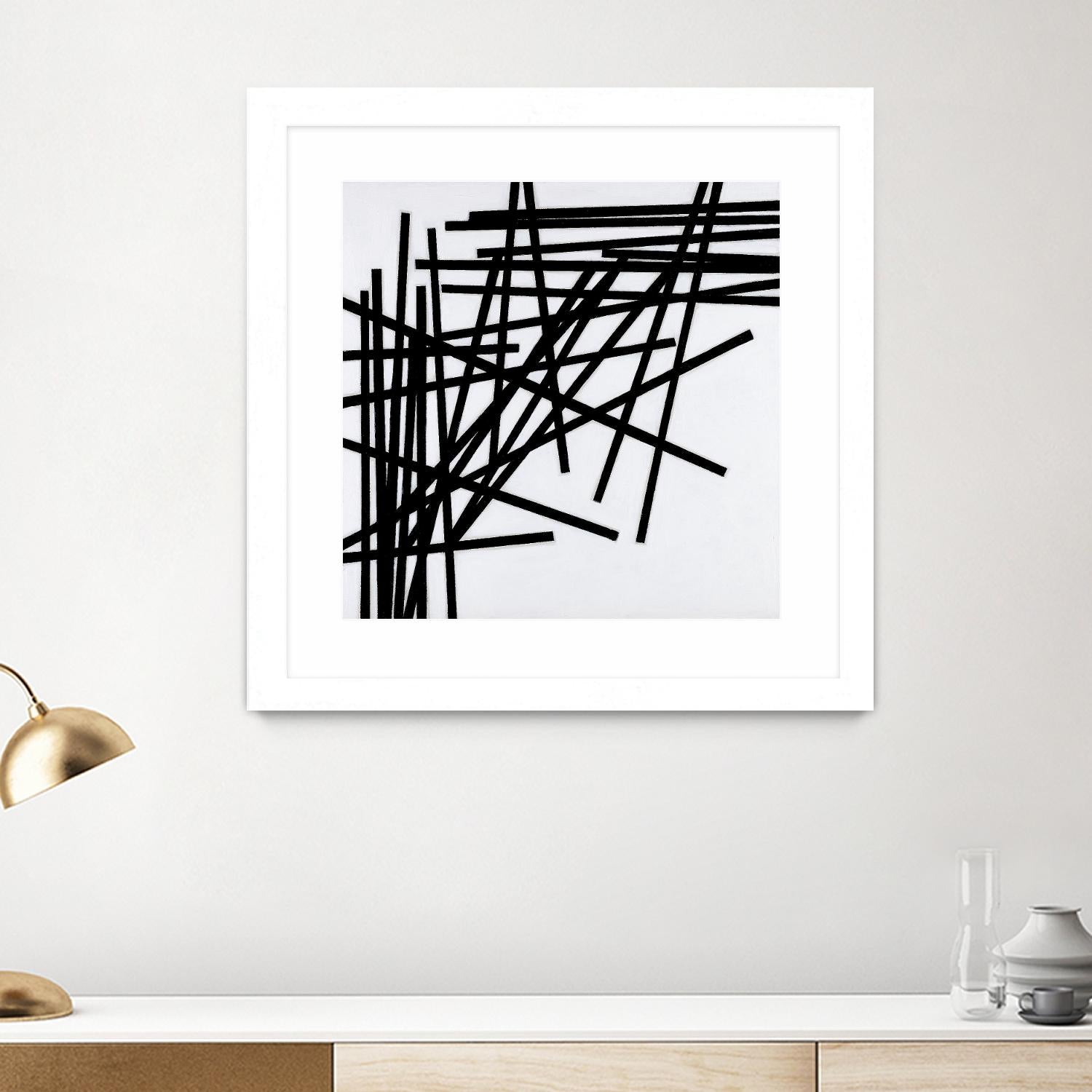 ALUMETTES by Marvin on GIANT ART - white black & white sticks