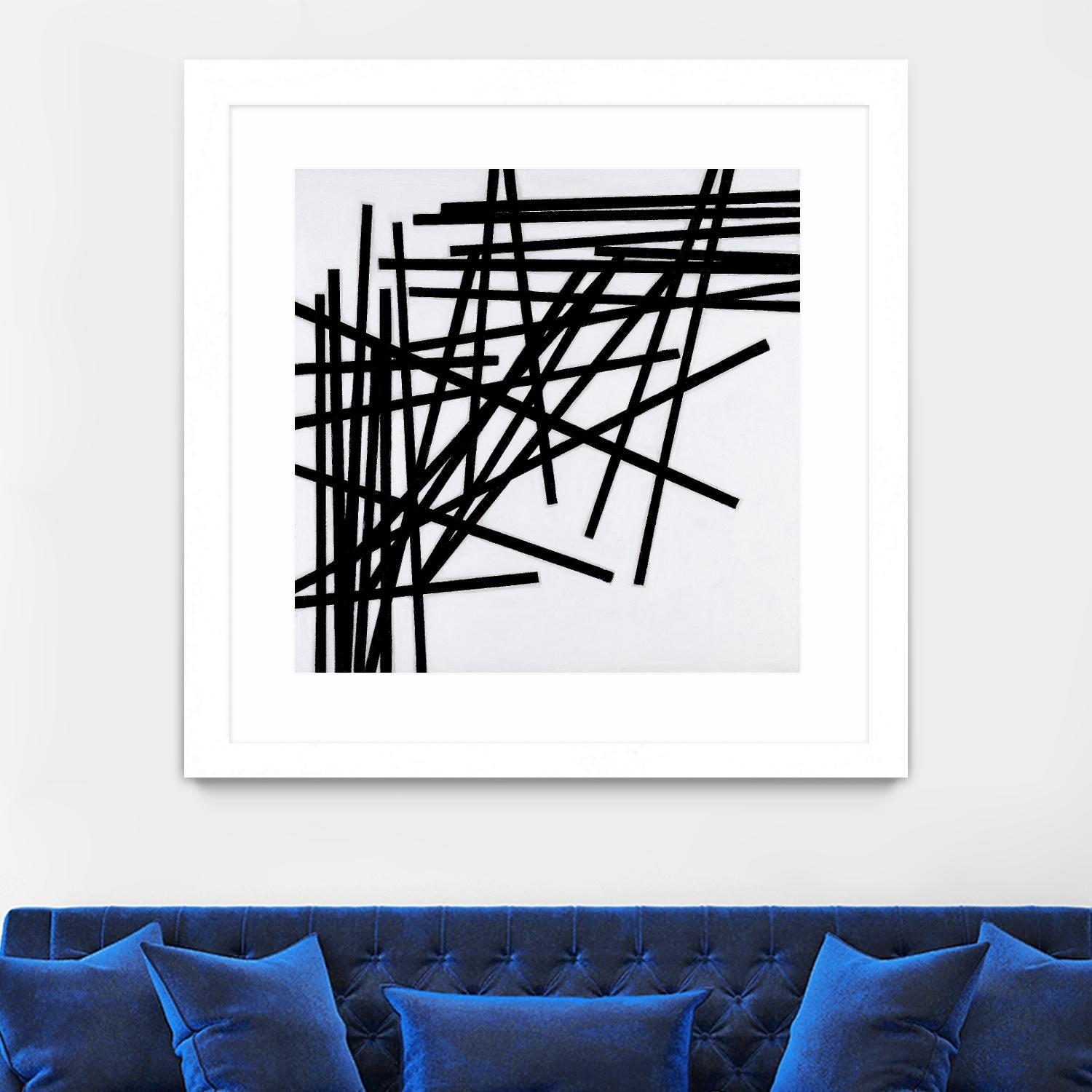 ALUMETTES by Marvin on GIANT ART - white black & white sticks