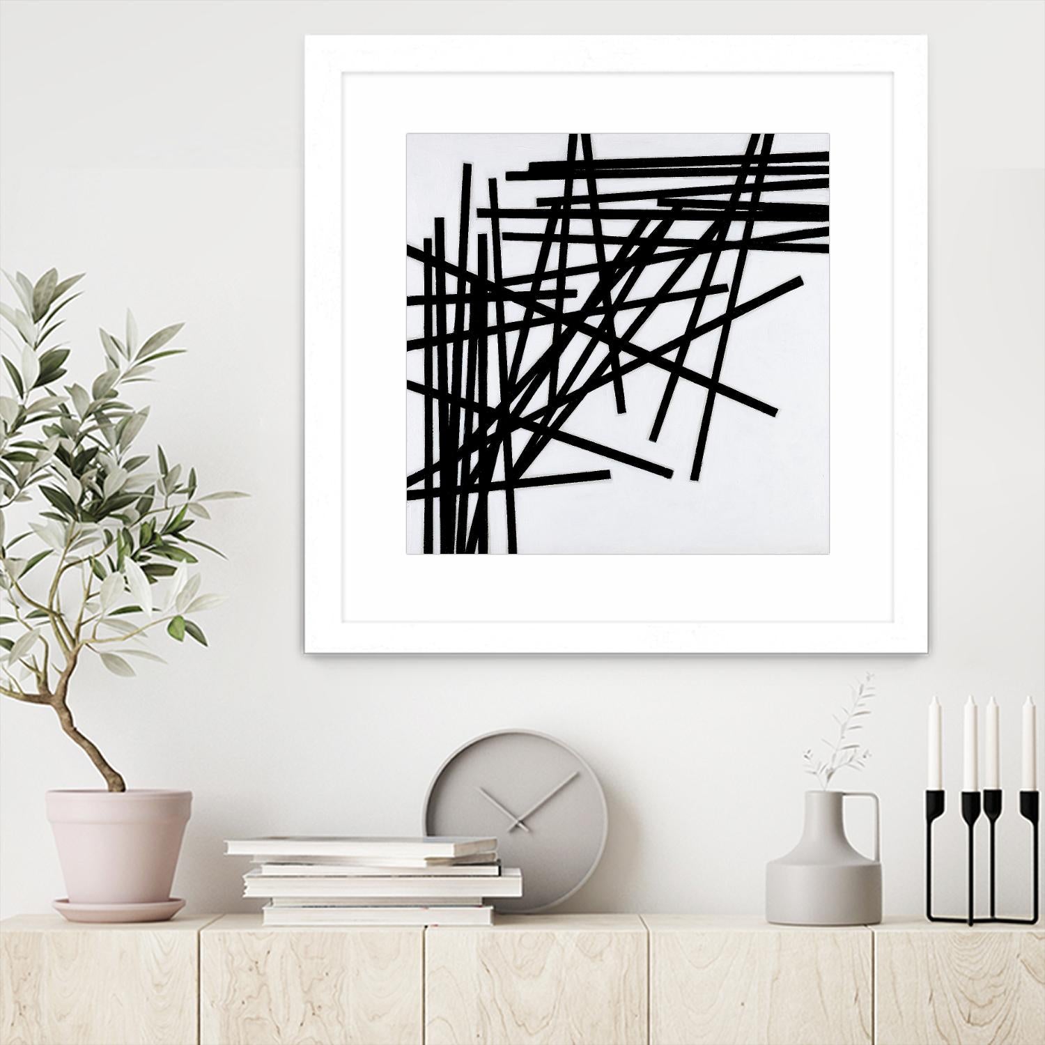 ALUMETTES by Marvin on GIANT ART - white black & white sticks