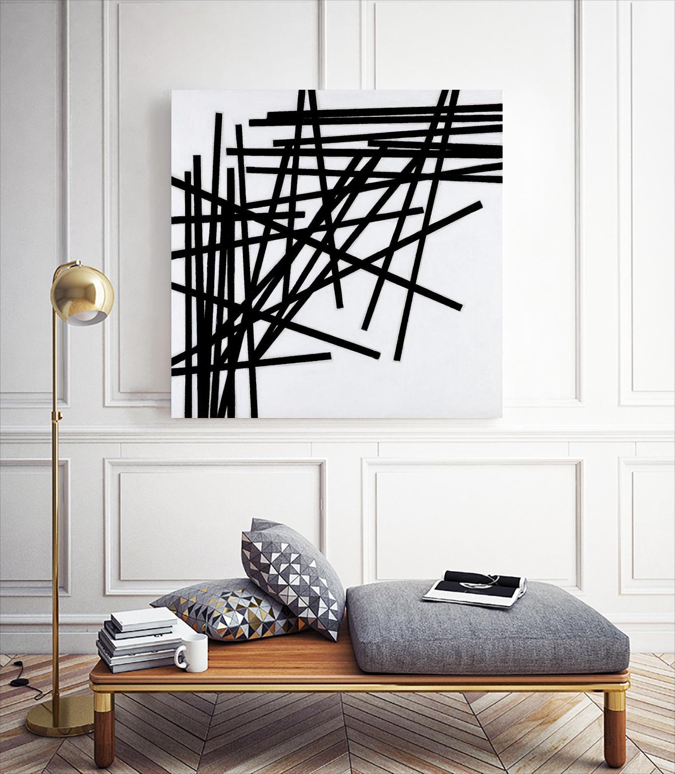 ALUMETTES by Marvin on GIANT ART - white black & white sticks