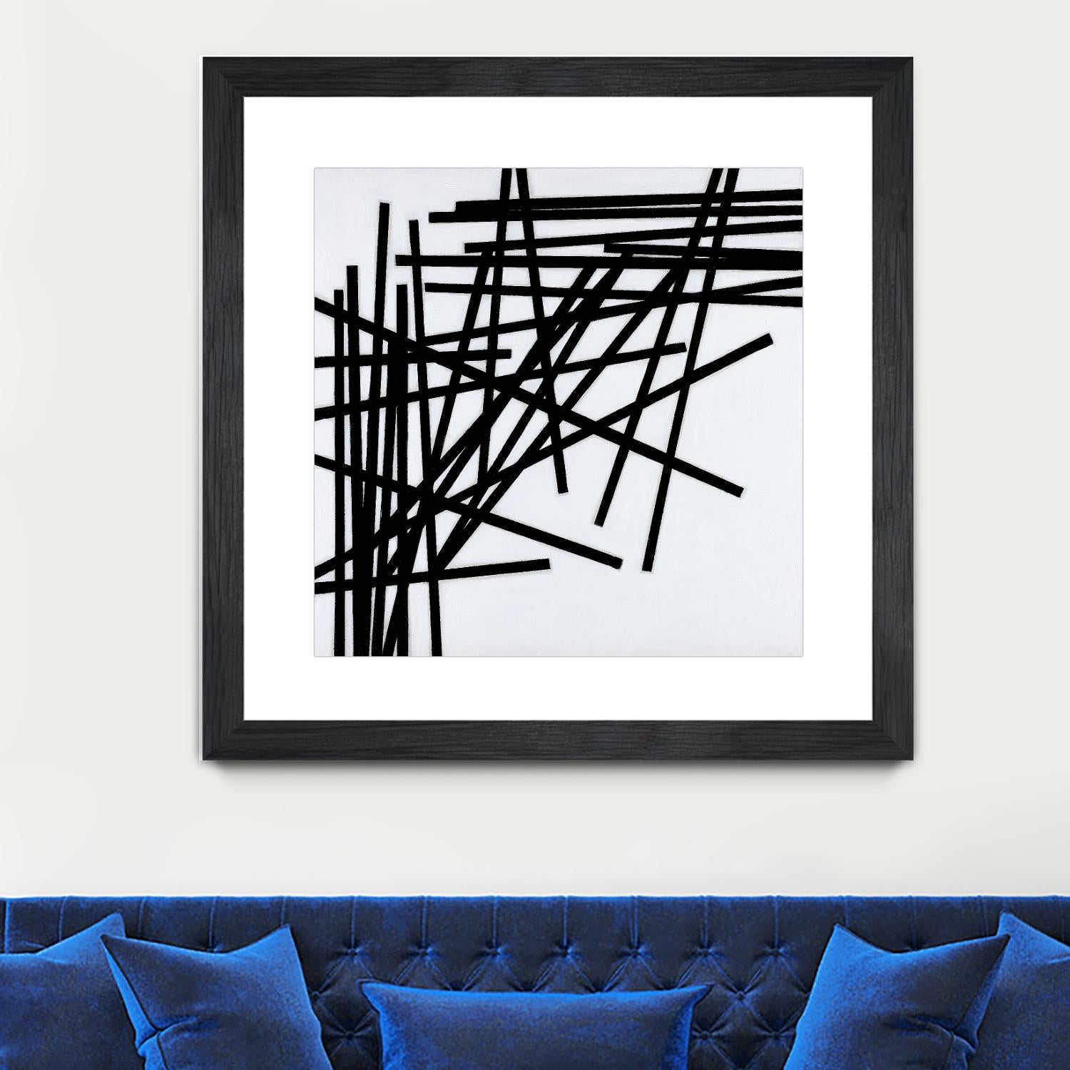 ALUMETTES by Marvin on GIANT ART - white black & white sticks