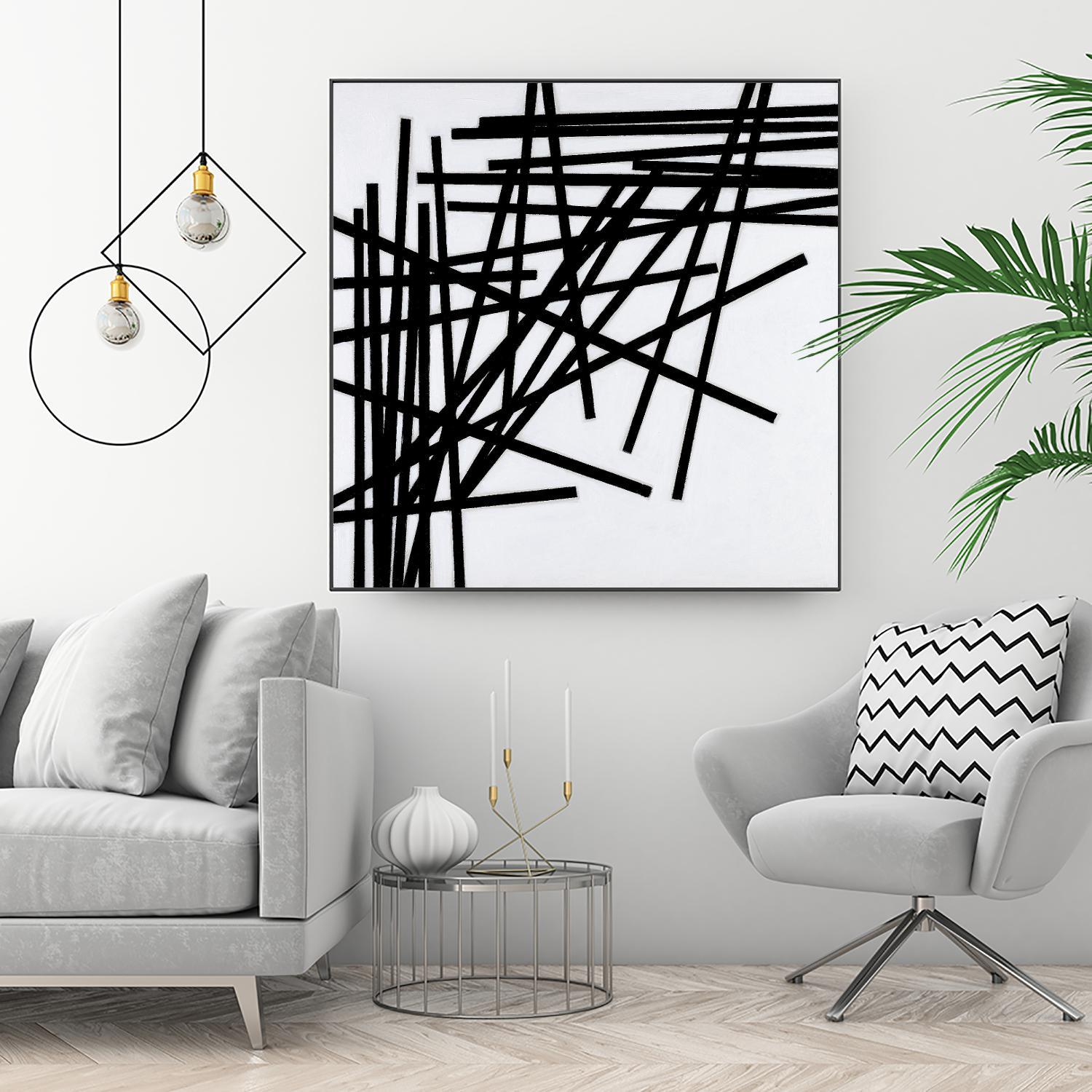 ALUMETTES by Marvin on GIANT ART - white black & white sticks