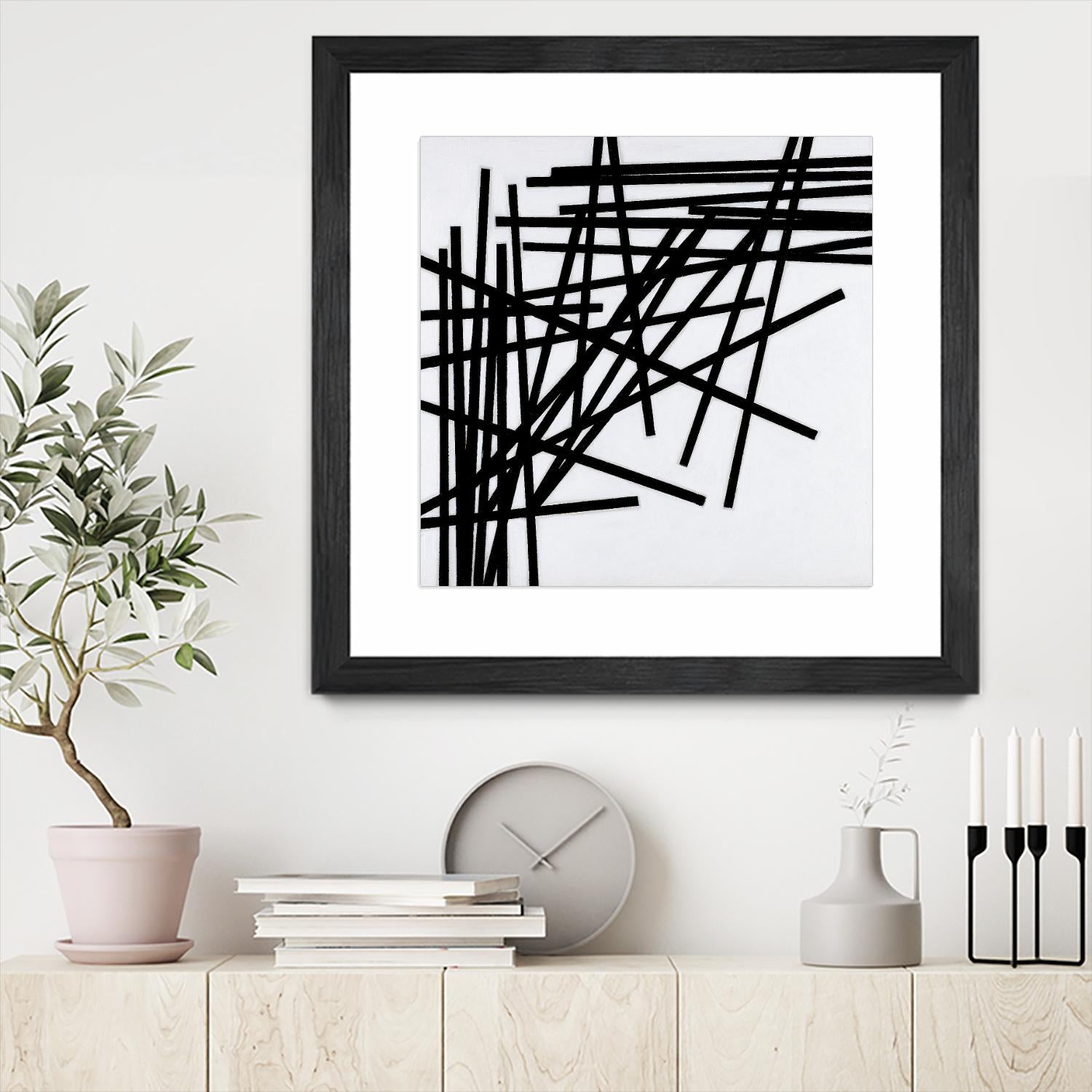 ALUMETTES by Marvin on GIANT ART - white black & white sticks