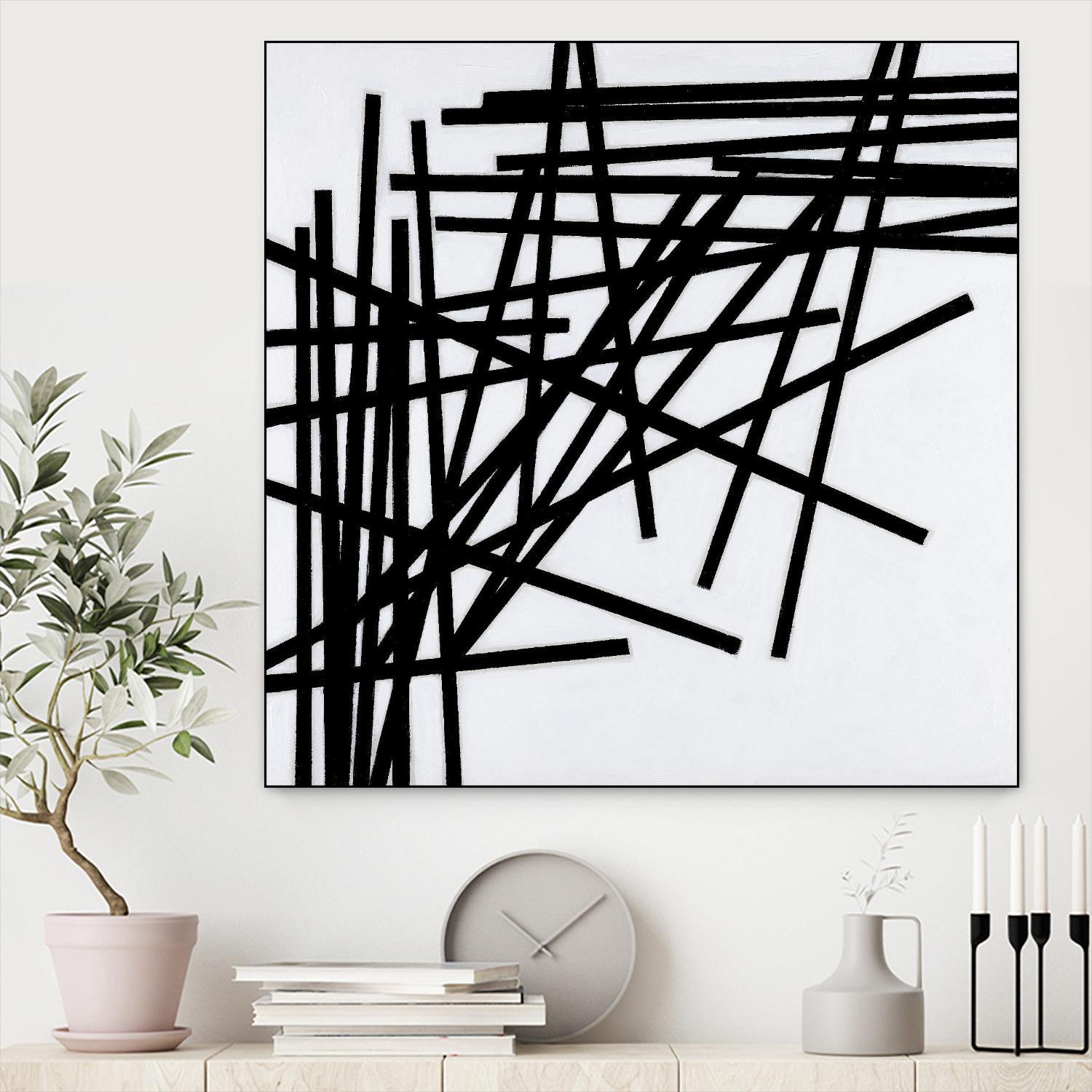 ALUMETTES by Marvin on GIANT ART - white black & white sticks