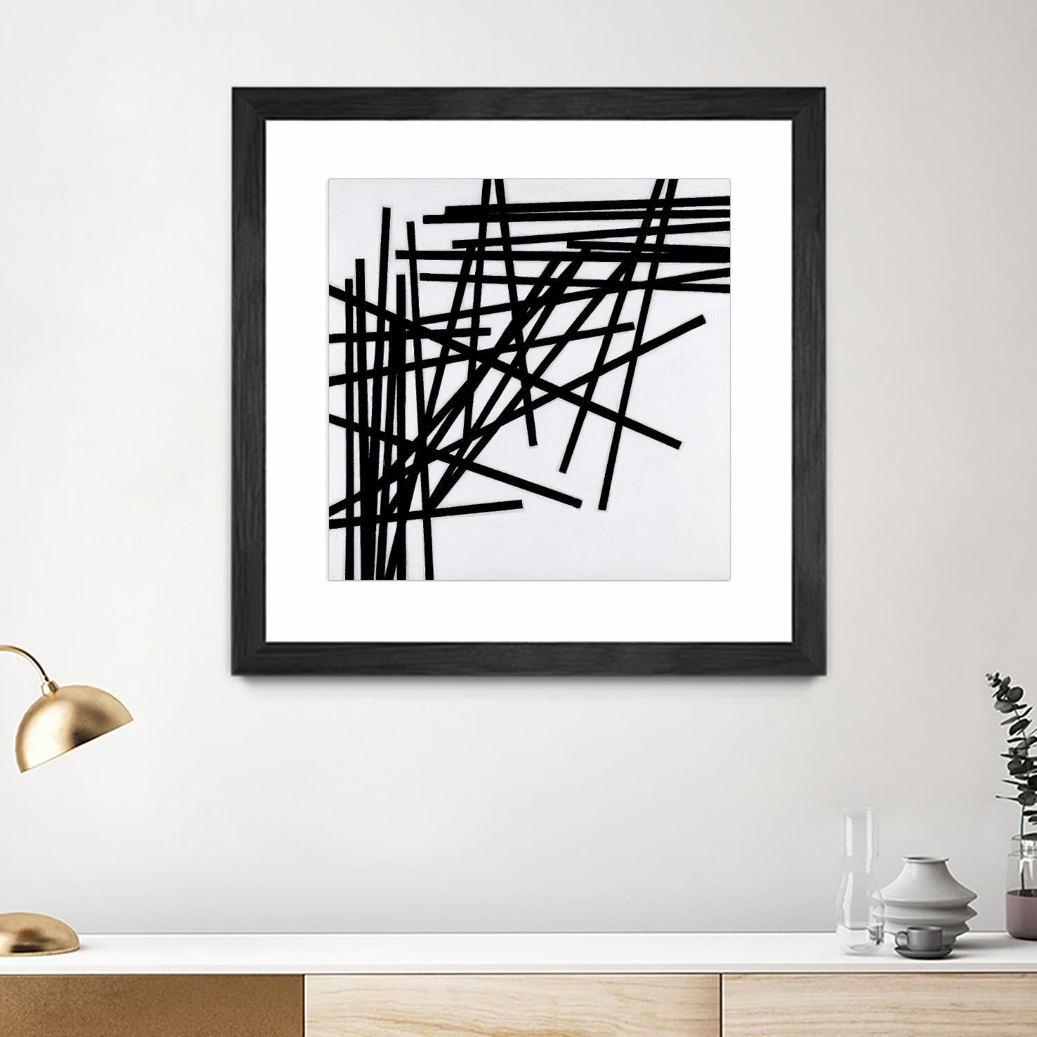 ALUMETTES by Marvin on GIANT ART - white black & white sticks