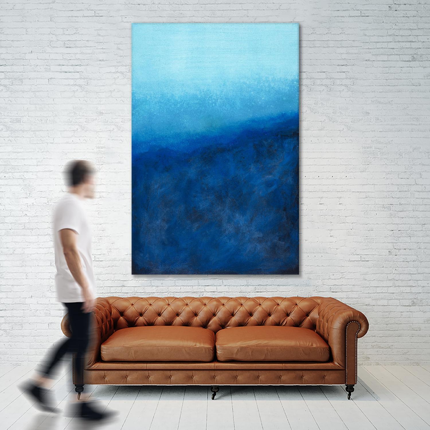 BEYOND THE SEA by Marvin on GIANT ART - blue abstract