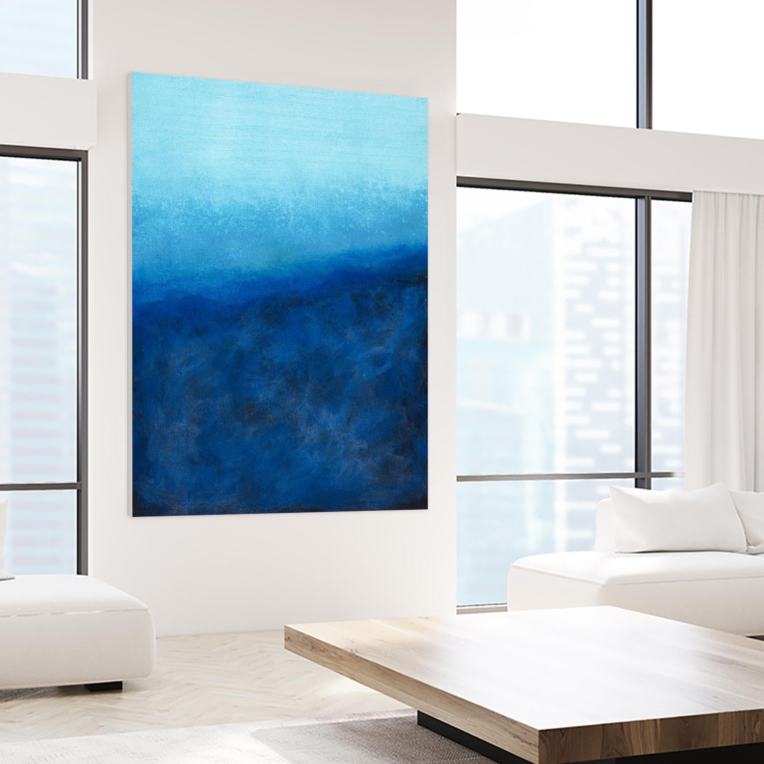 BEYOND THE SEA by Marvin on GIANT ART - blue abstract