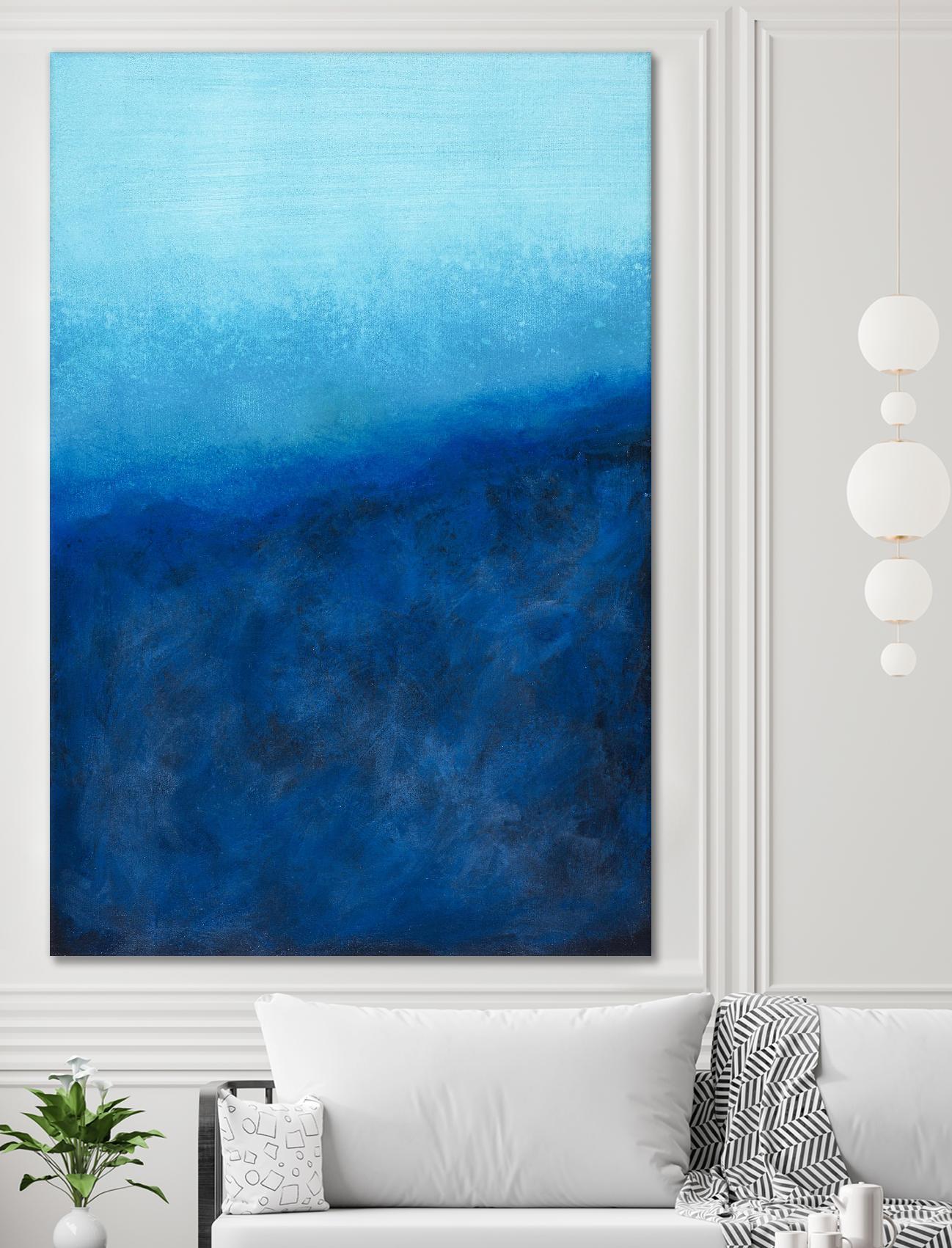 BEYOND THE SEA by Marvin on GIANT ART - blue abstract