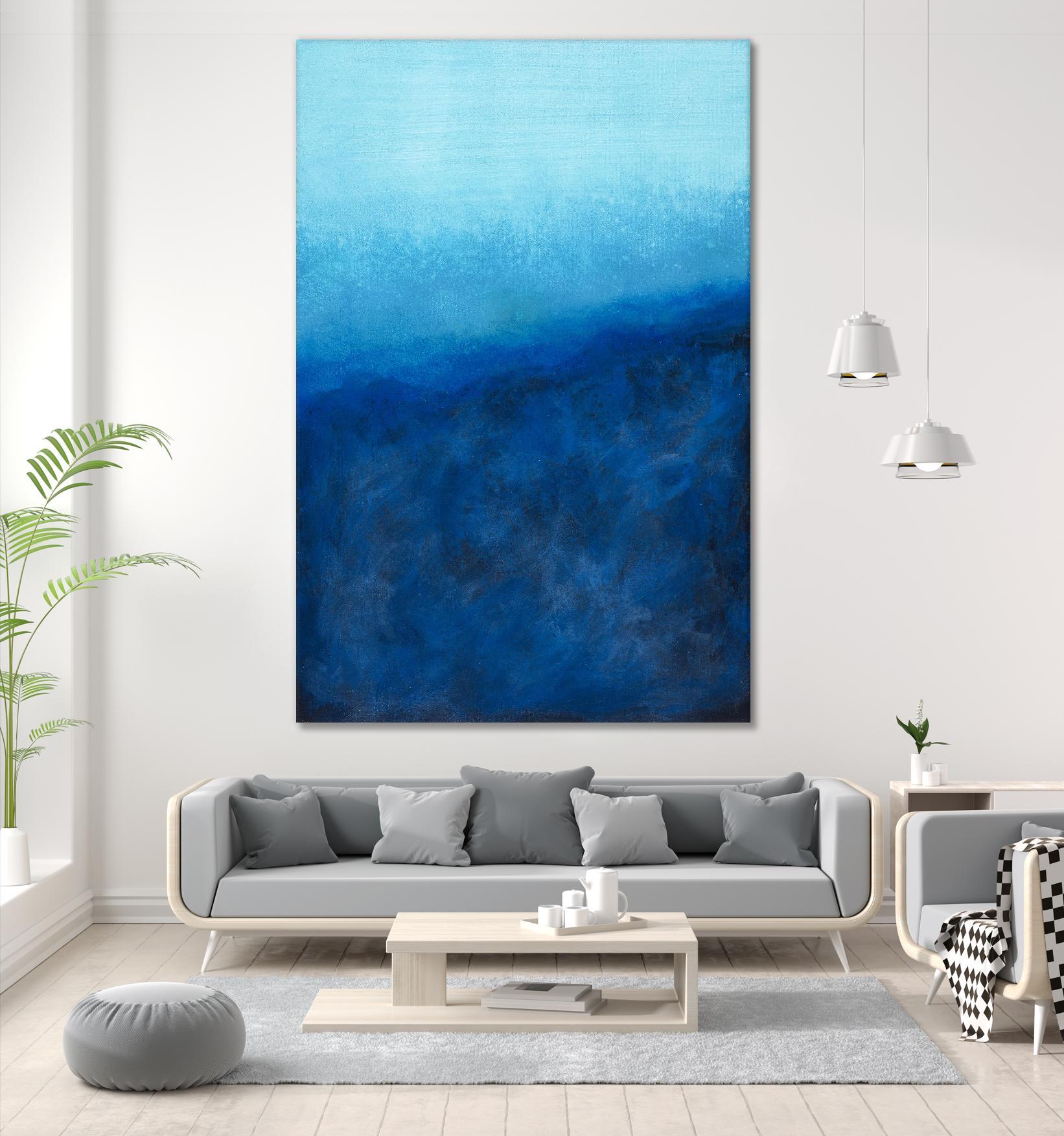 BEYOND THE SEA by Marvin on GIANT ART - blue abstract