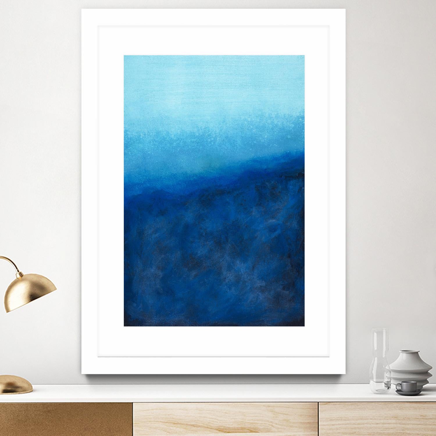BEYOND THE SEA by Marvin on GIANT ART - blue abstract