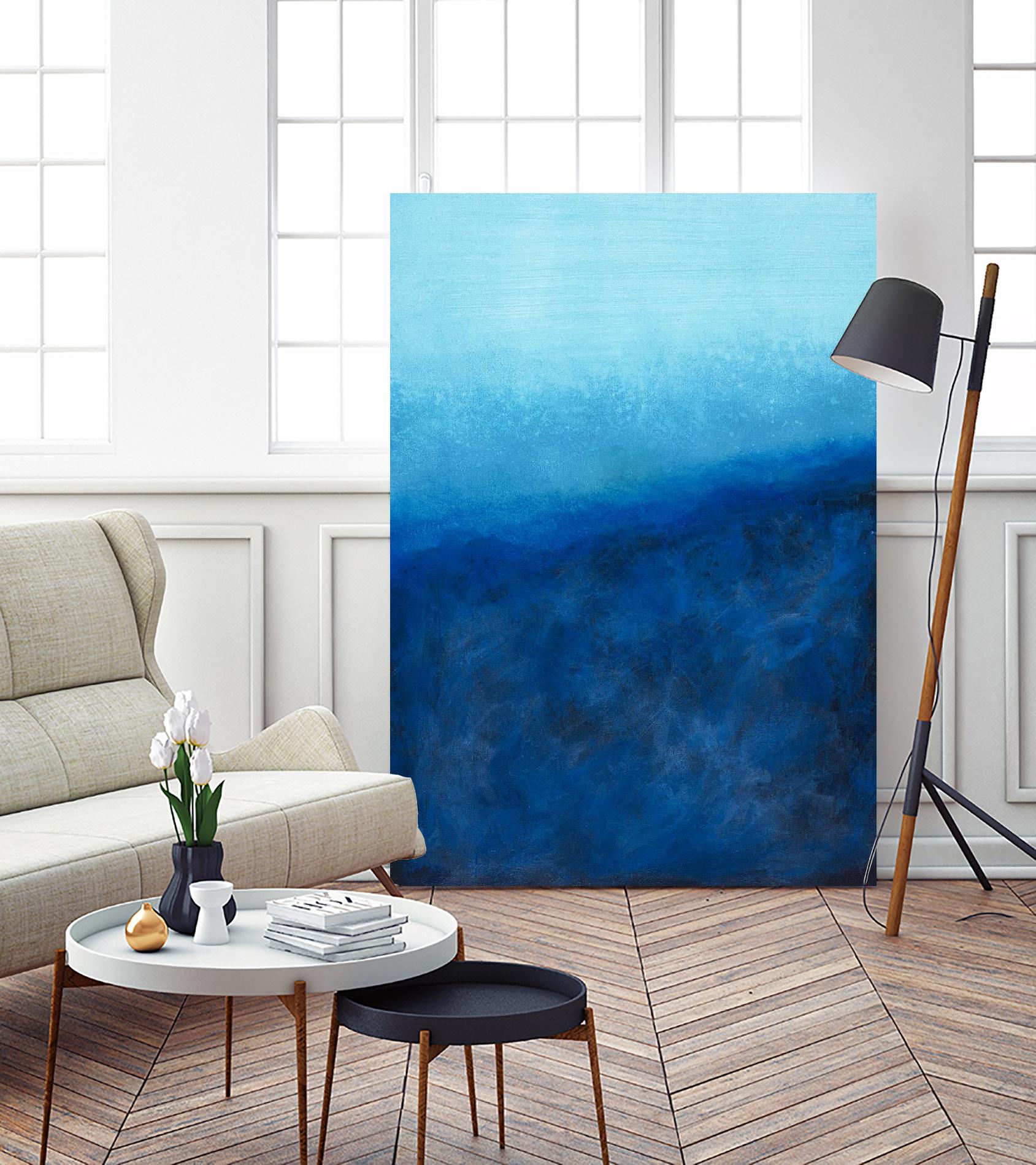 BEYOND THE SEA by Marvin on GIANT ART - blue abstract