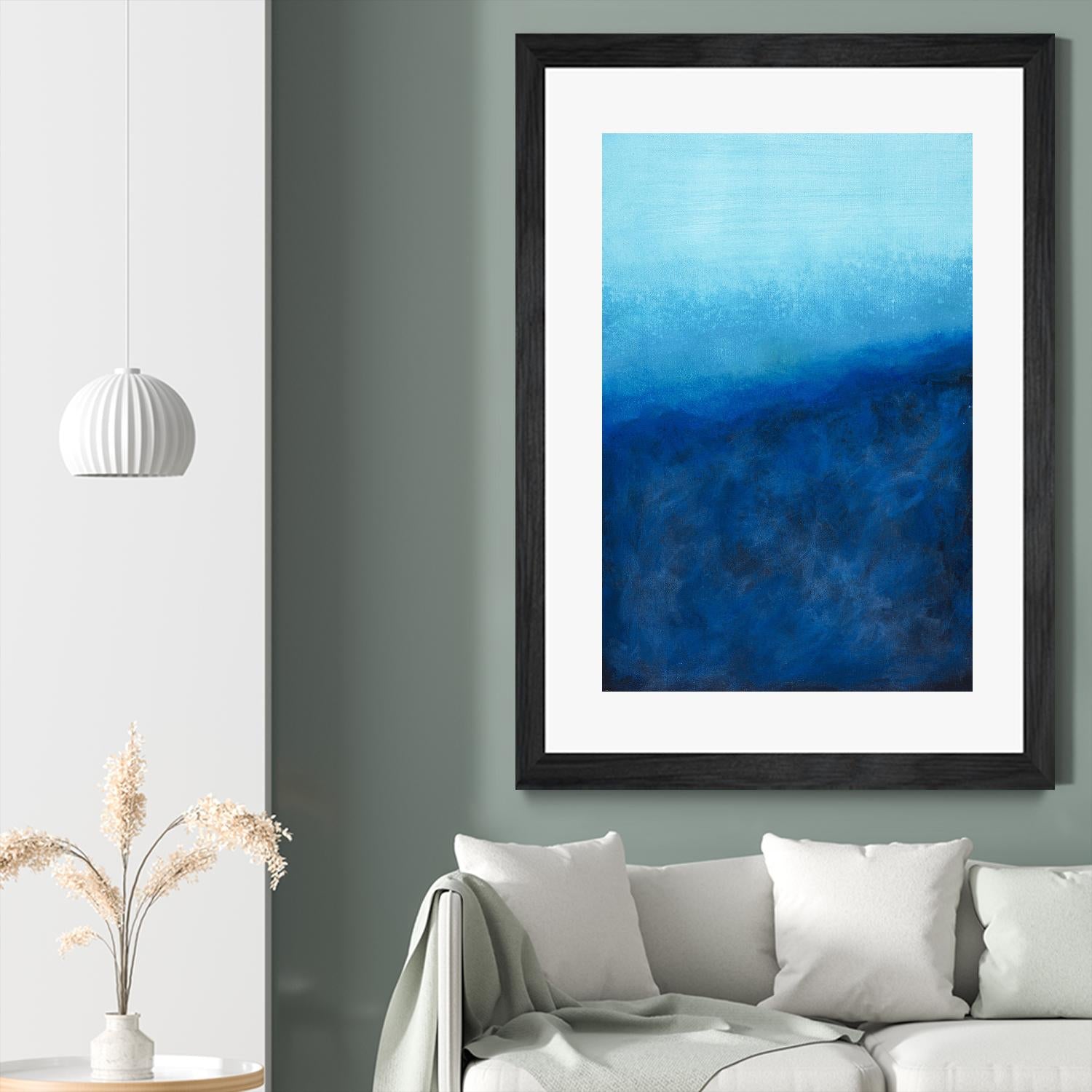 BEYOND THE SEA by Marvin on GIANT ART - blue abstract