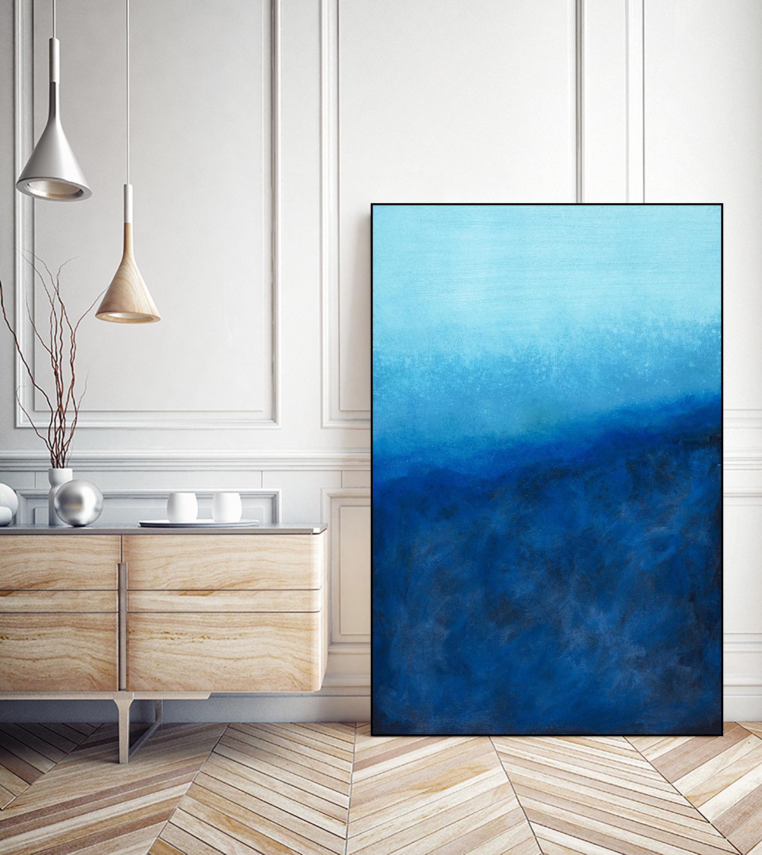BEYOND THE SEA by Marvin on GIANT ART - blue abstract