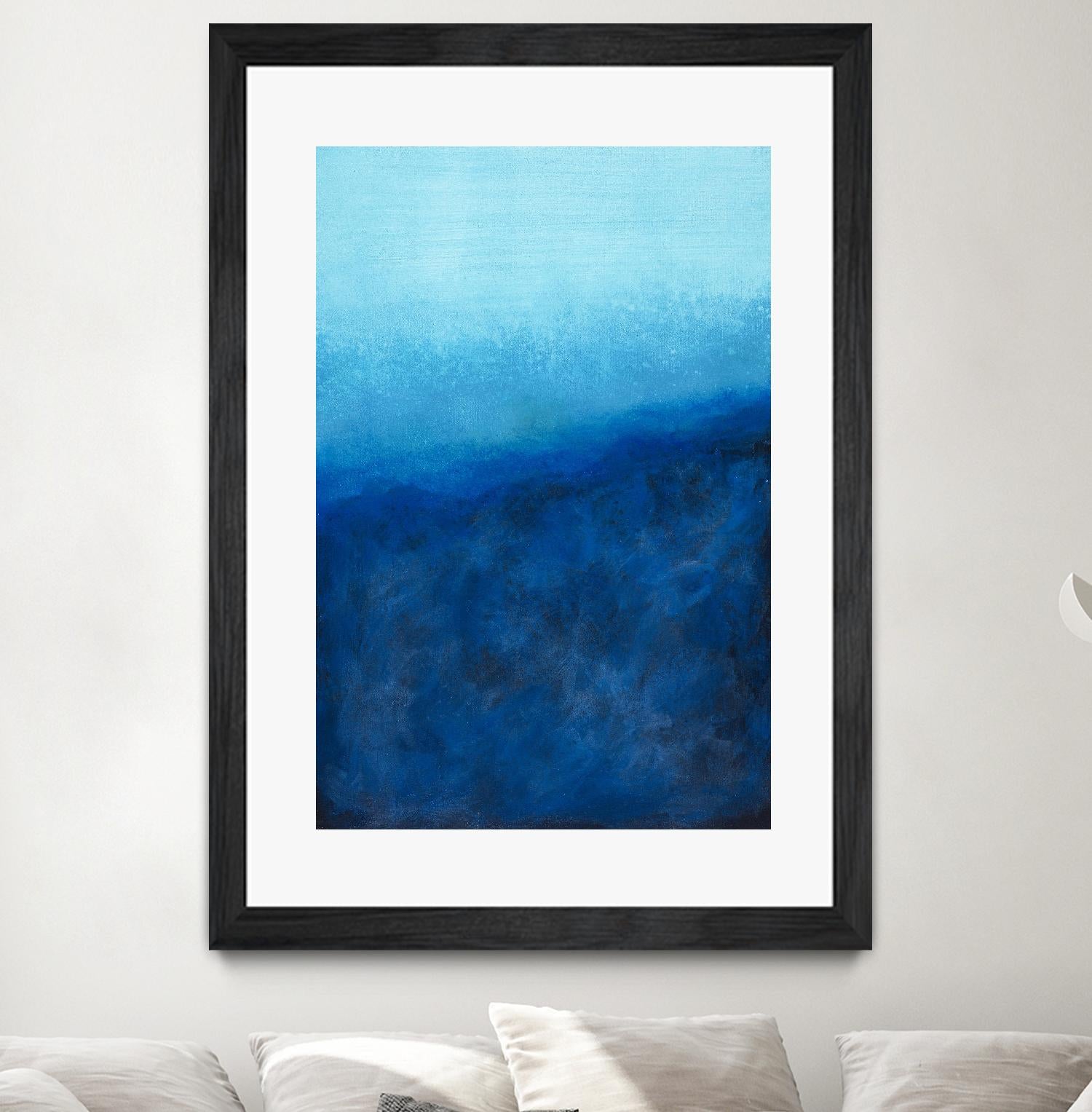 BEYOND THE SEA by Marvin on GIANT ART - blue abstract