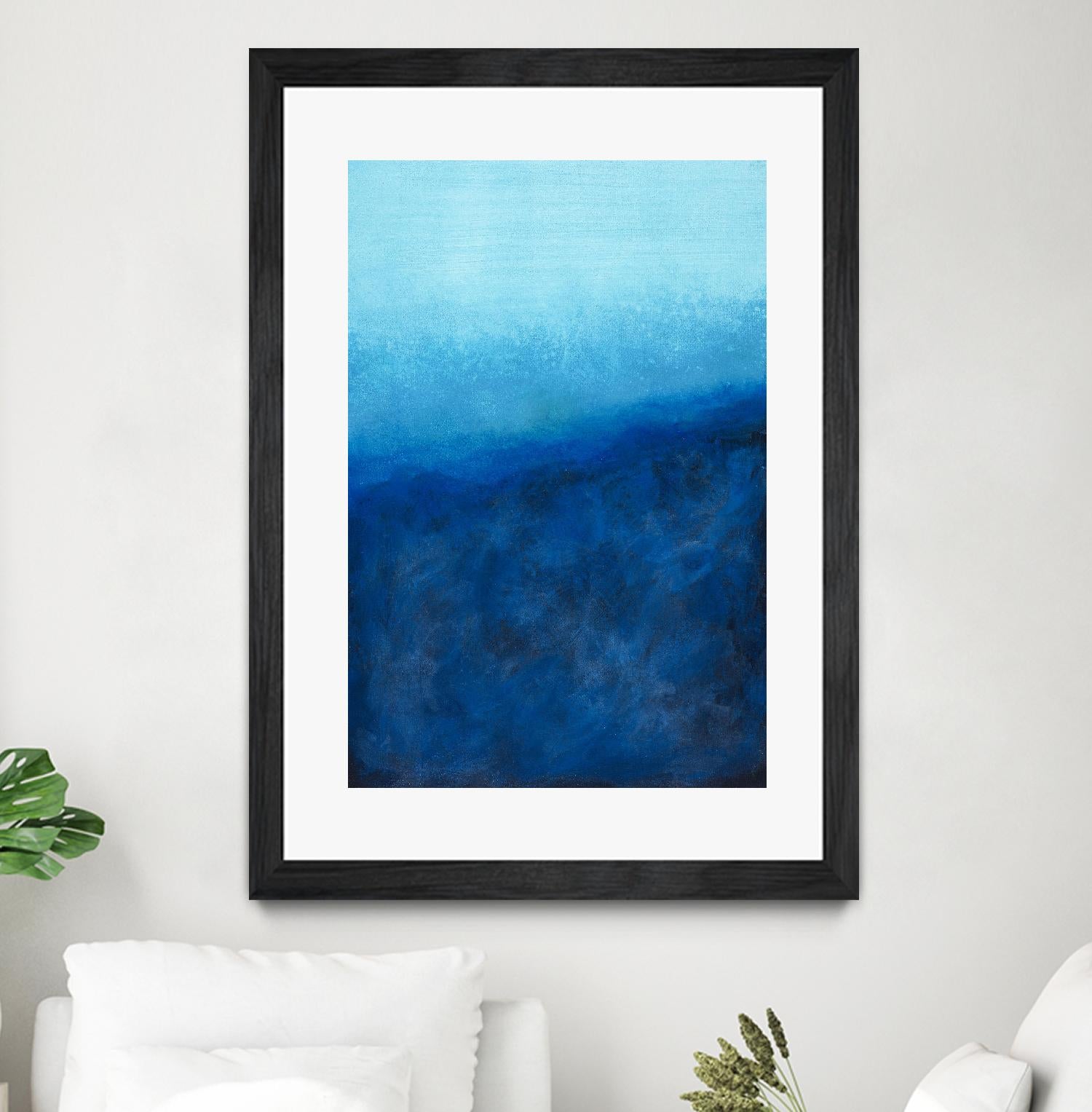 BEYOND THE SEA by Marvin on GIANT ART - blue abstract