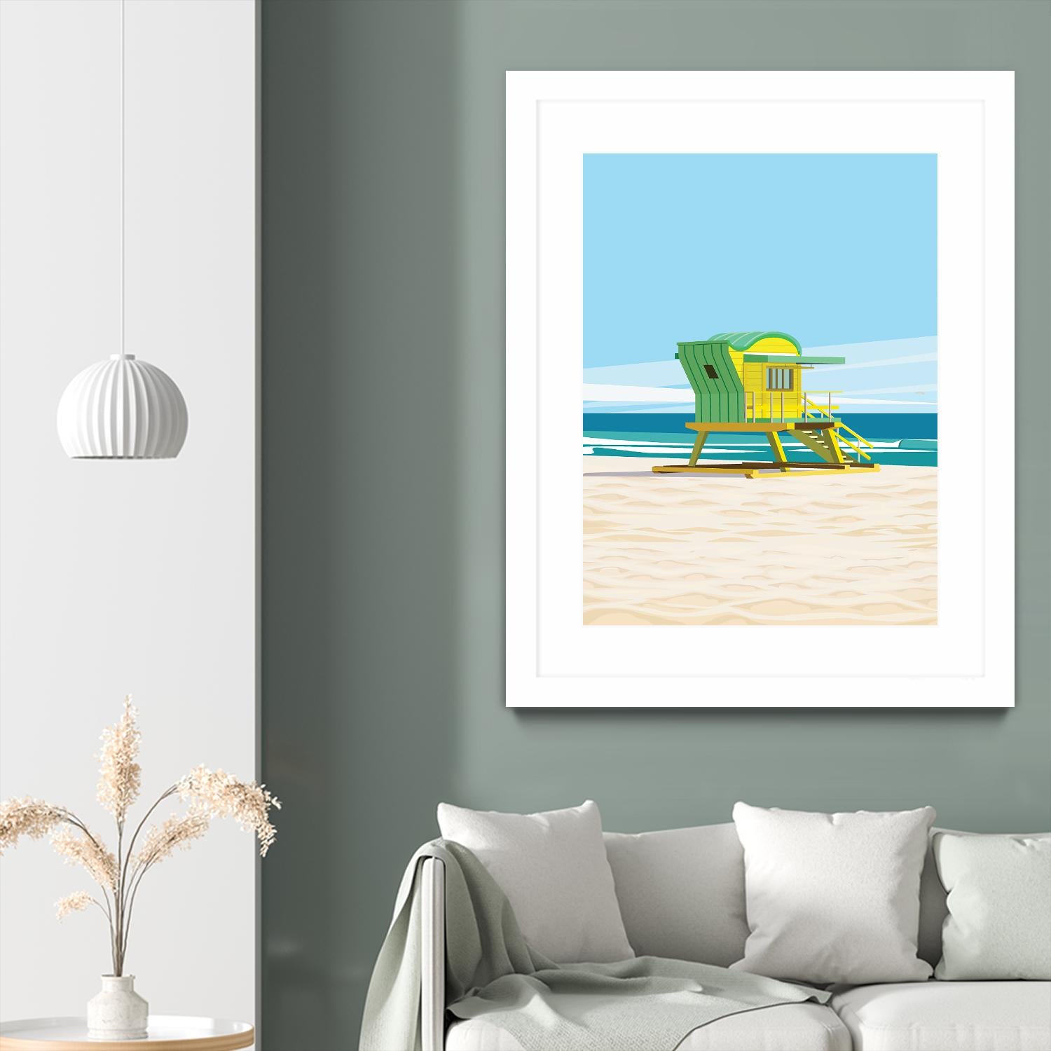 Sunshine Villa by ARTIC FRAME STUDIO on GIANT ART - beige costal