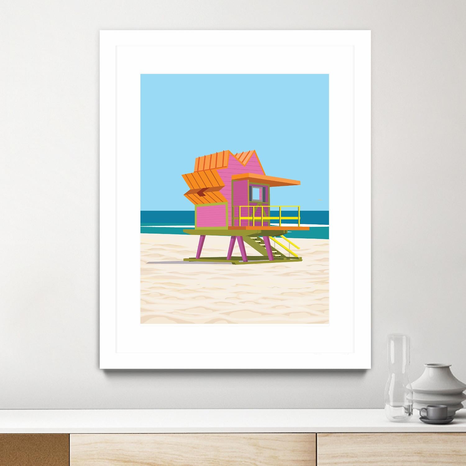 Barbie Villa by ARTIC FRAME STUDIO on GIANT ART - pink costal