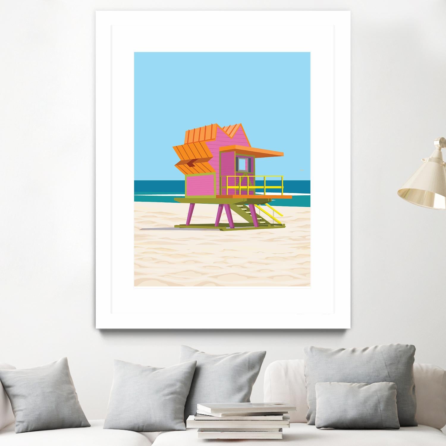 Barbie Villa by ARTIC FRAME STUDIO on GIANT ART - pink costal